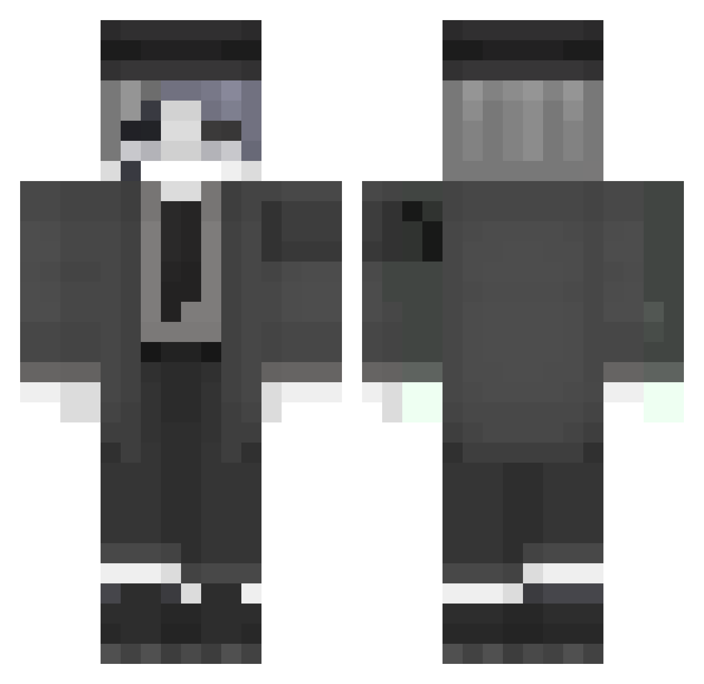 CrazyNico Minecraft skin, front and back view