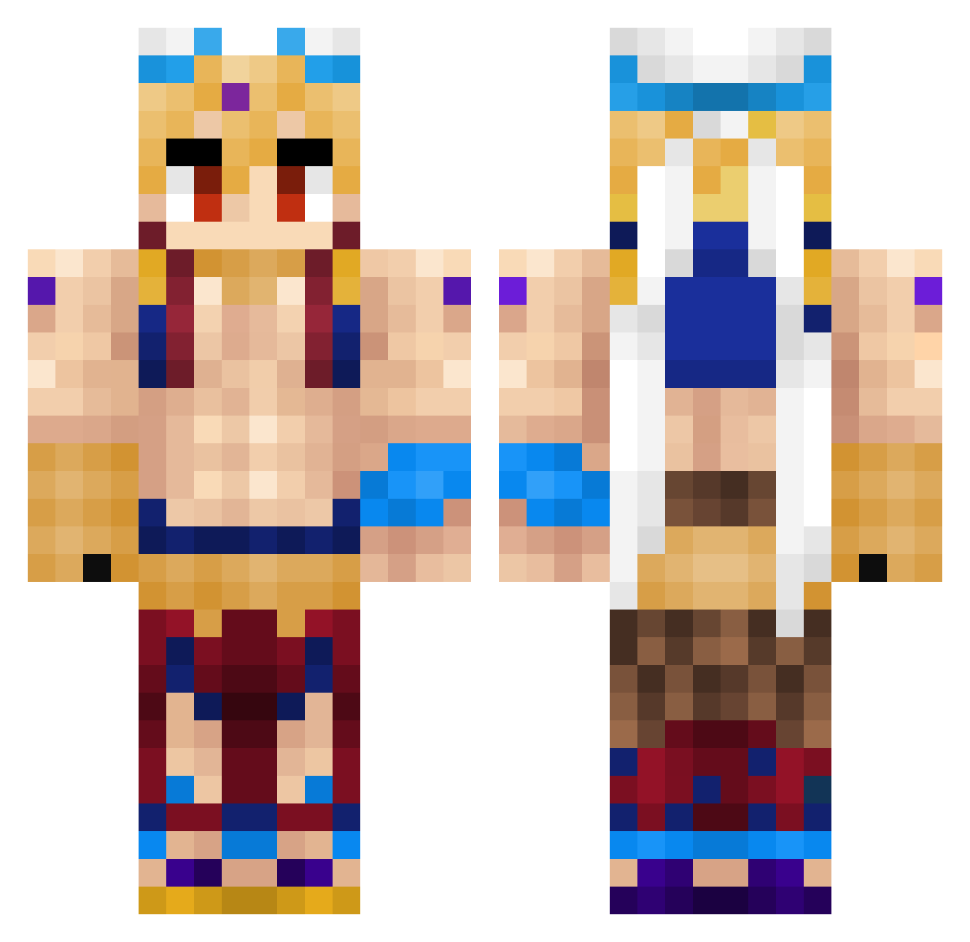 naructhygo303 Minecraft skin, front and back view
