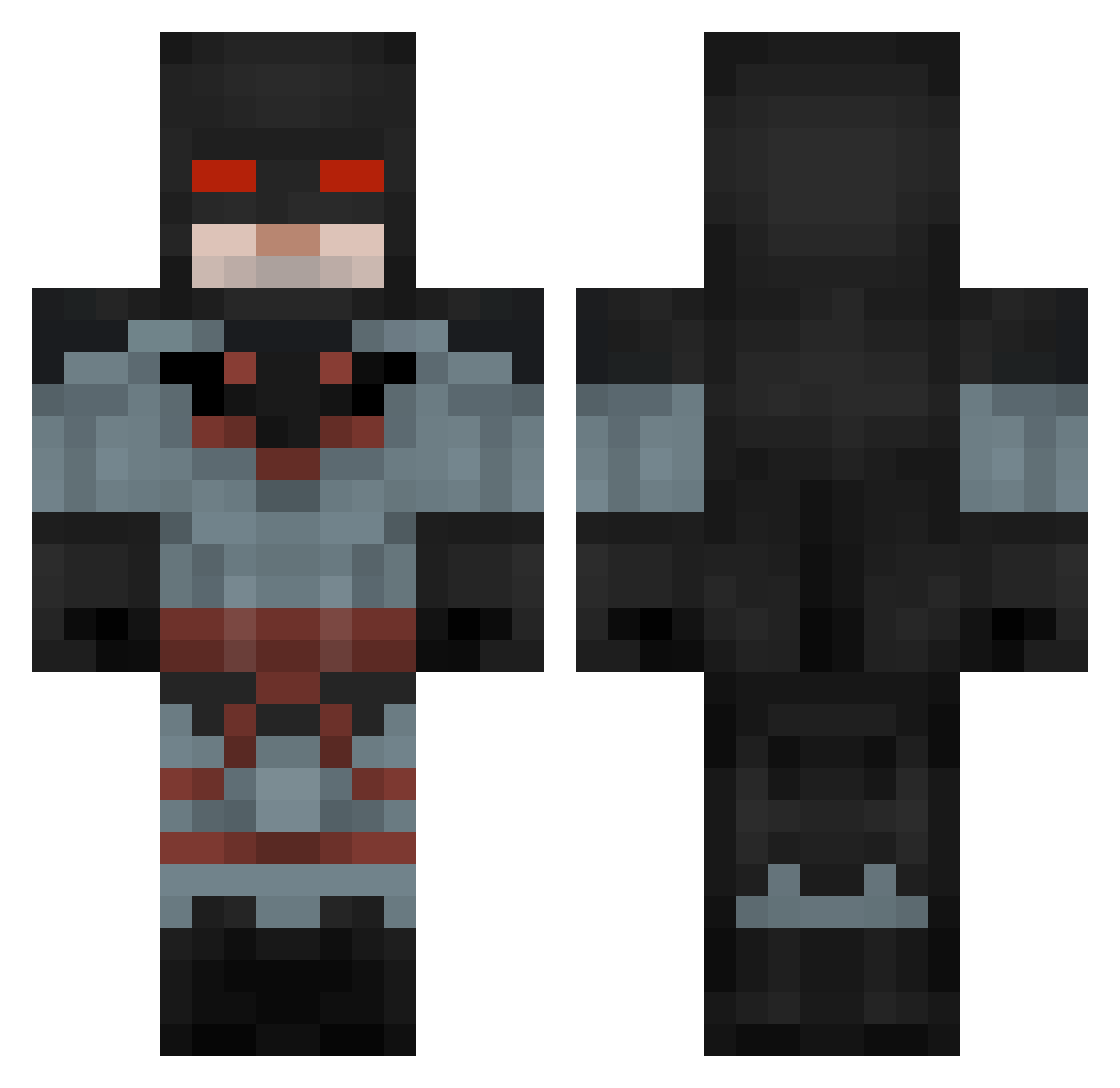 Mesgrez Minecraft skin, front and back view