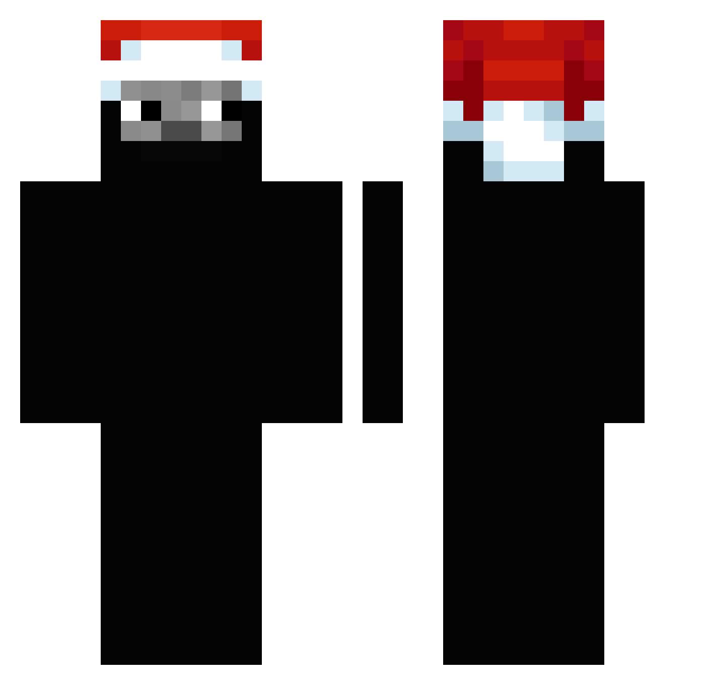 _7BG Minecraft skin, front and back view