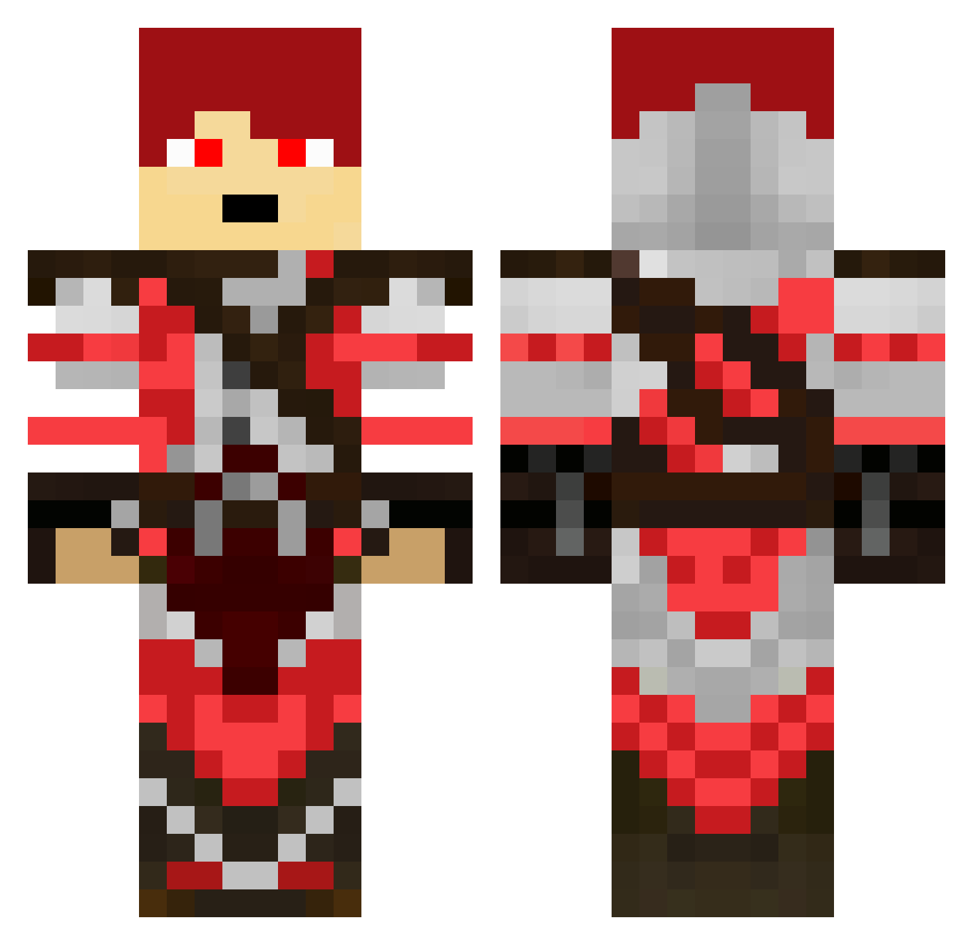 PhoenixGamer36 Minecraft skin, front and back view