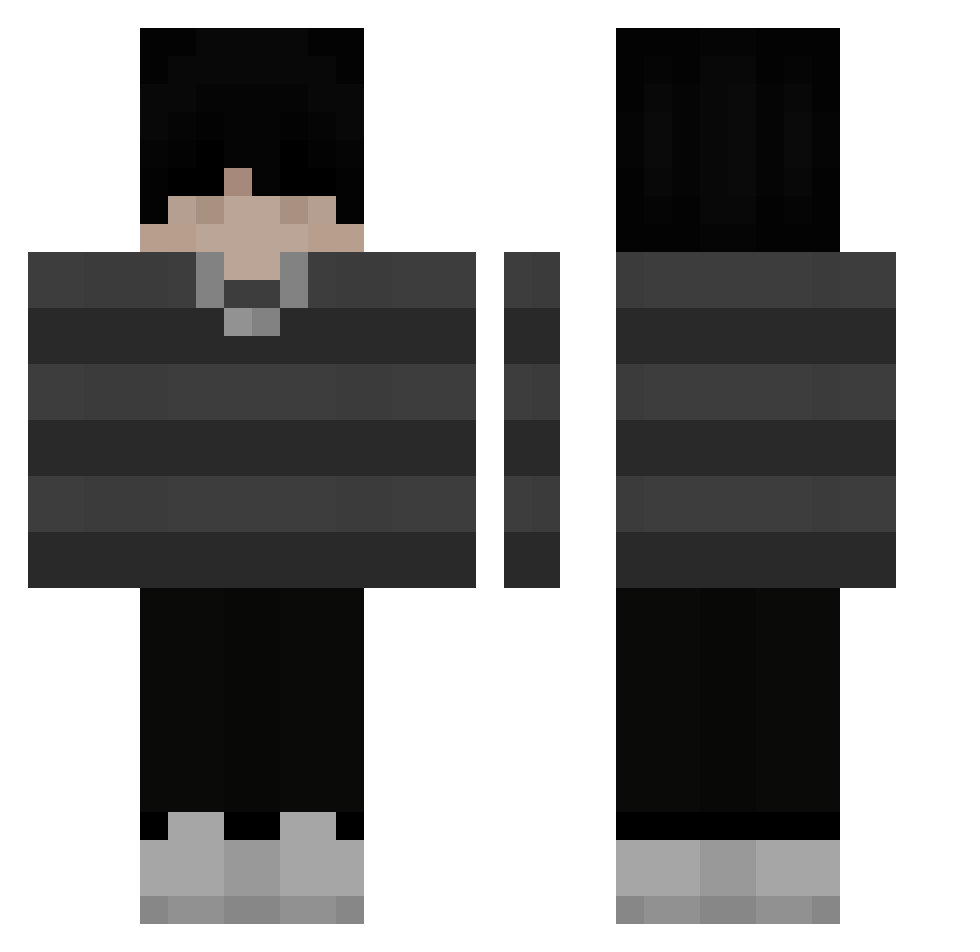 RavanasuraXD Minecraft skin, front and back view