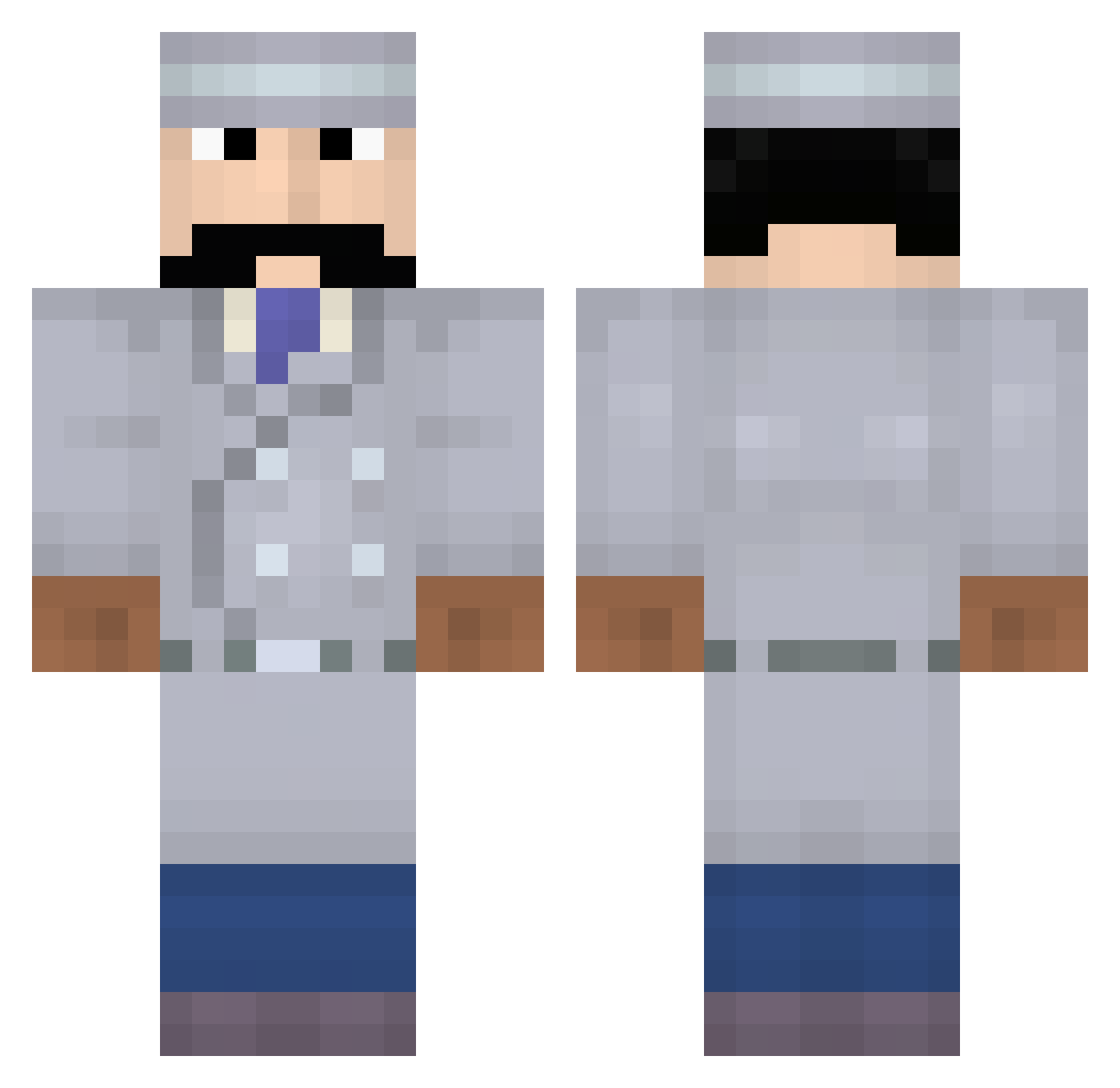 jeltepelte12 Minecraft skin, front and back view