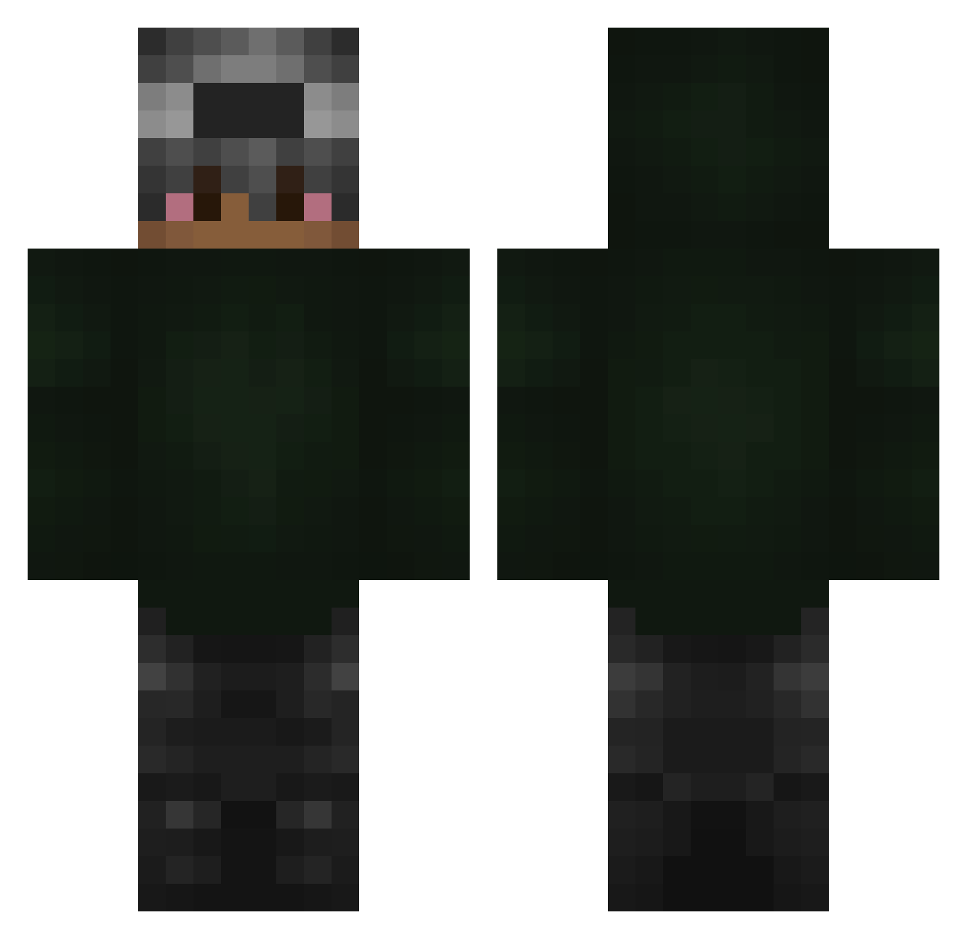 vaqeee Minecraft skin, front and back view