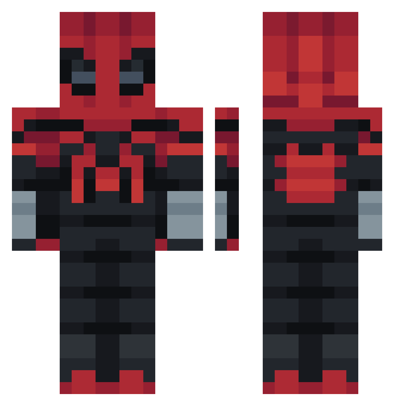 TadHarll Minecraft skin, front and back view