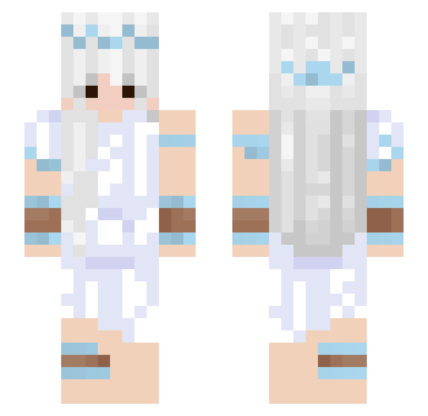 Akinori_x Minecraft skin, front and back view
