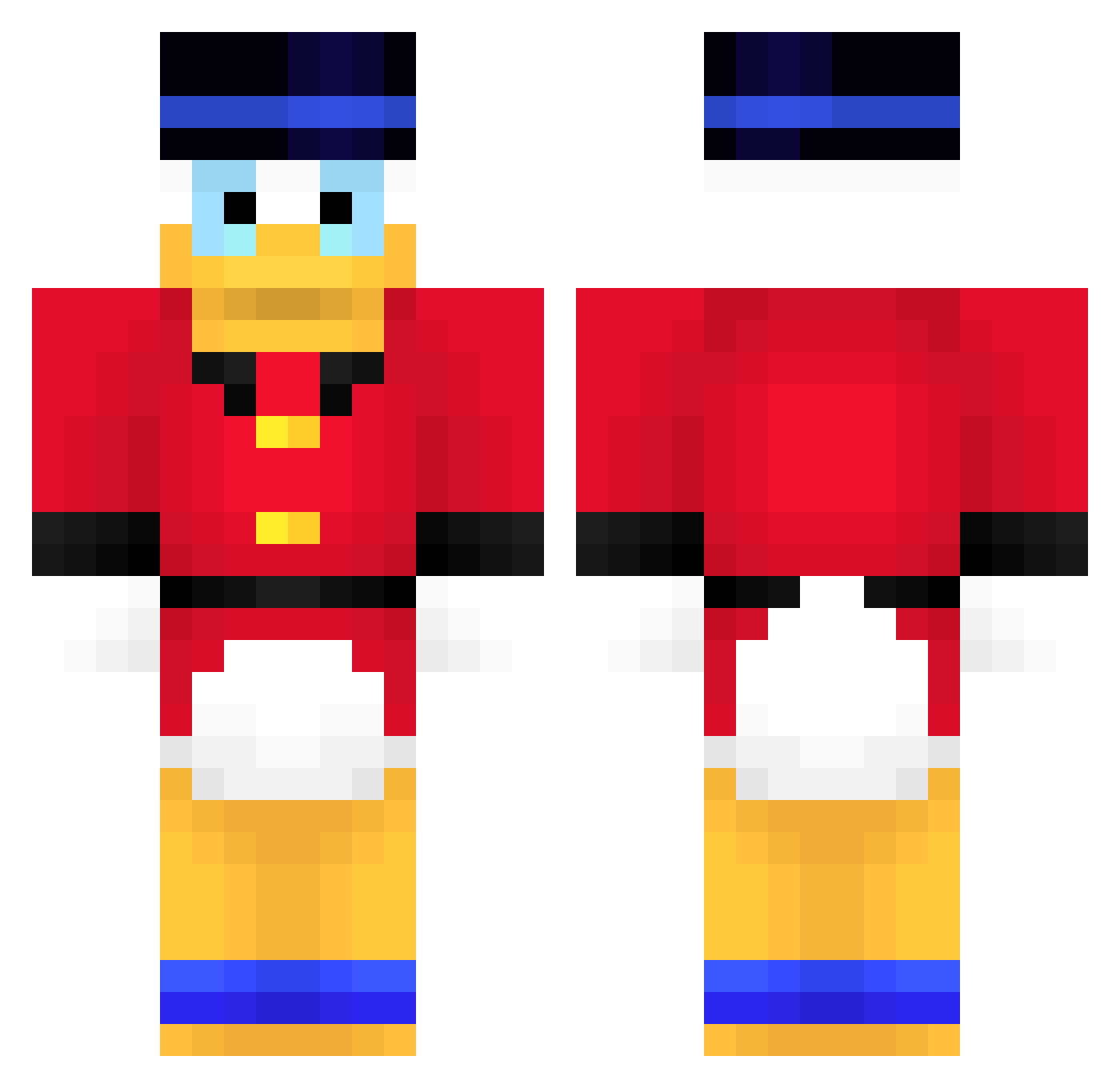 Frizst Minecraft skin, front and back view
