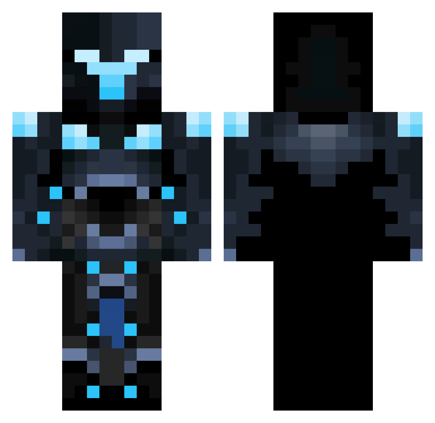 CruelArtist Minecraft skin, front and back view