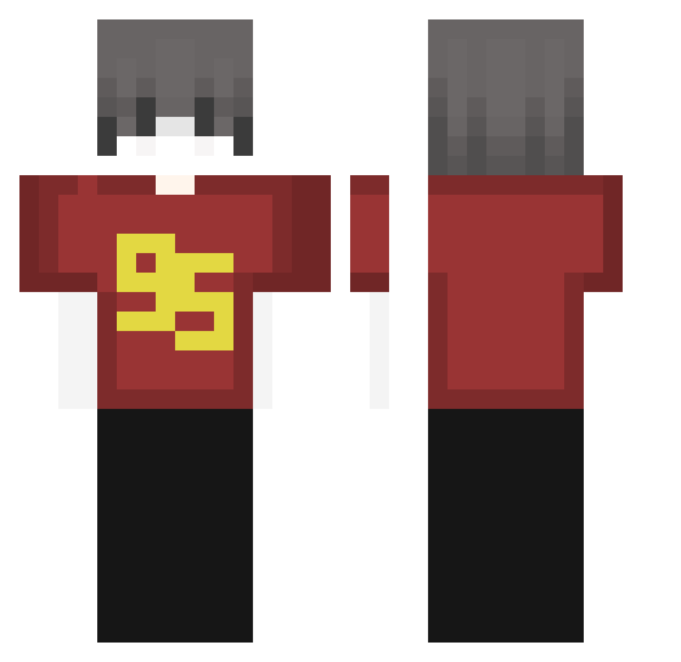 47Kondzius Minecraft skin, front and back view