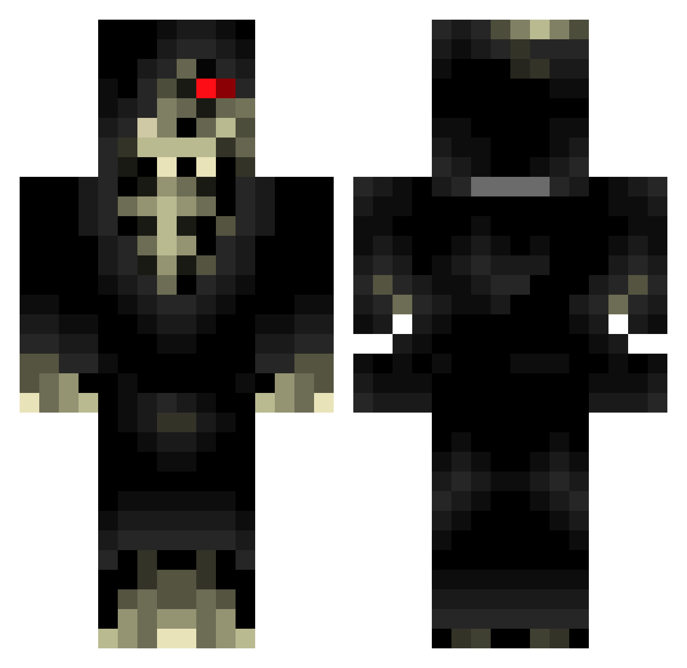 Tyrrhenian Minecraft skin, front and back view