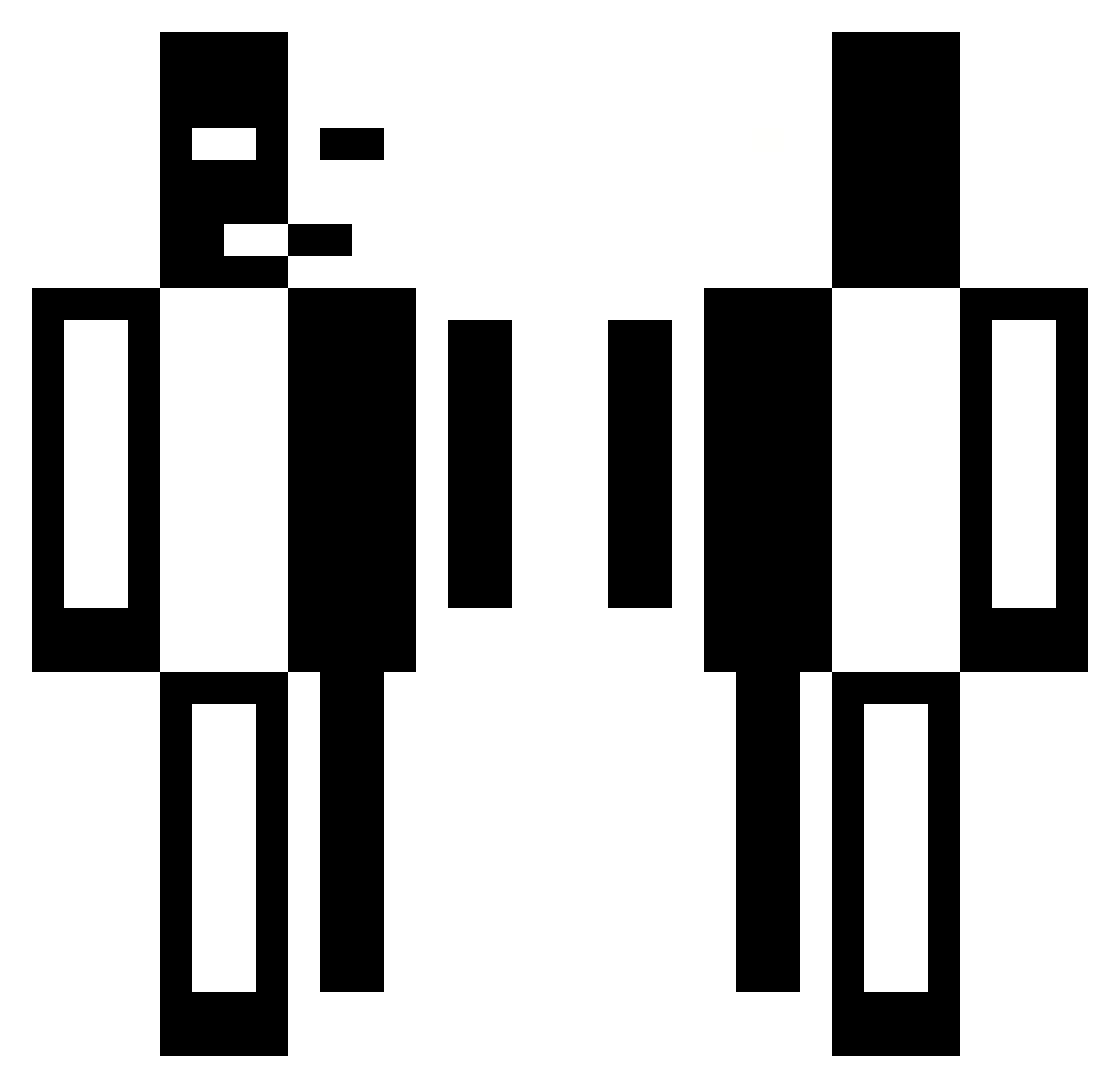 UnknownProphet7 Minecraft skin, front and back view