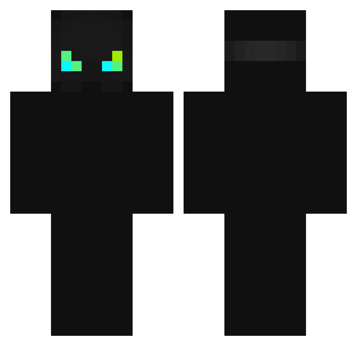 7x100 Minecraft skin, front and back view