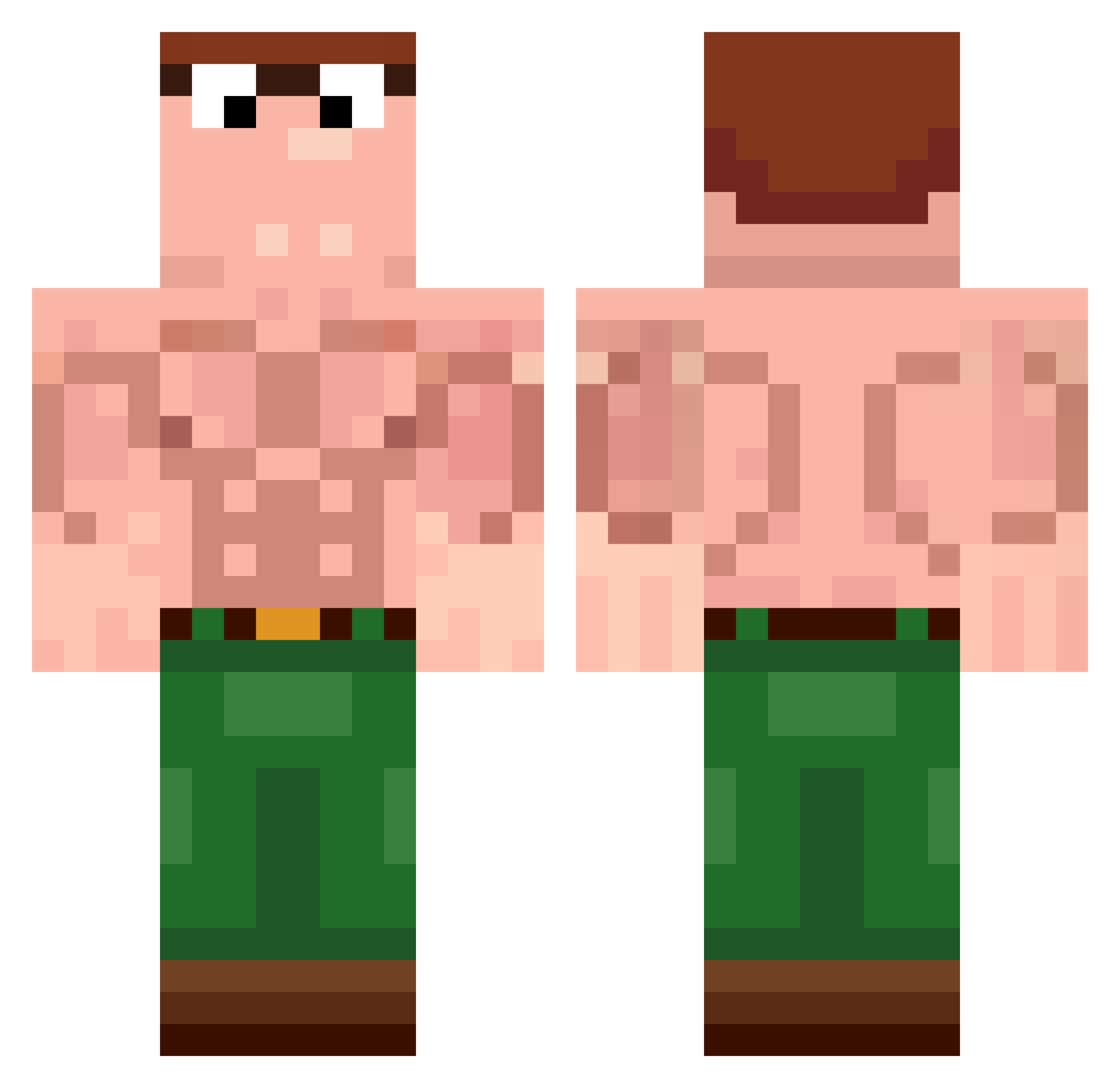 ItzMeWater_ Minecraft skin, front and back view