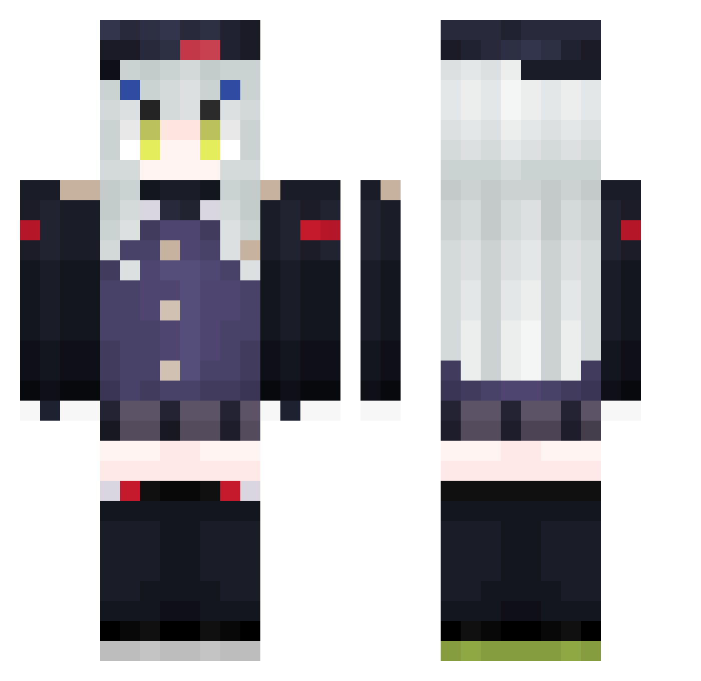 fwxiaoye Minecraft skin, front and back view