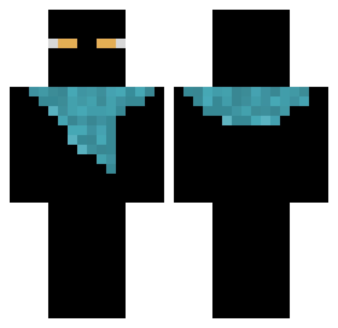 Mitchzur Minecraft skin, front and back view