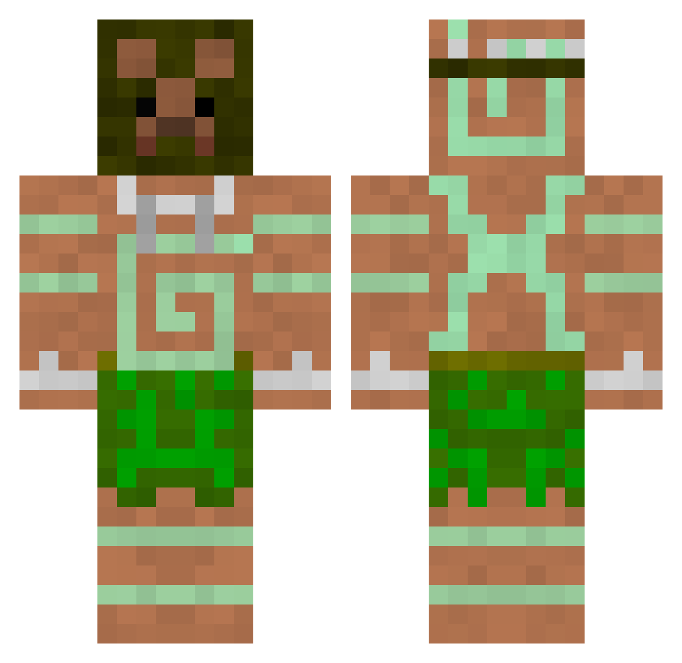 Doug Minecraft skin, front and back view