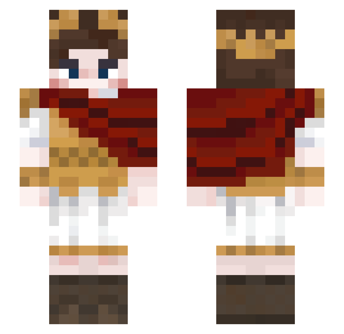 casey1 Minecraft skin, front and back view