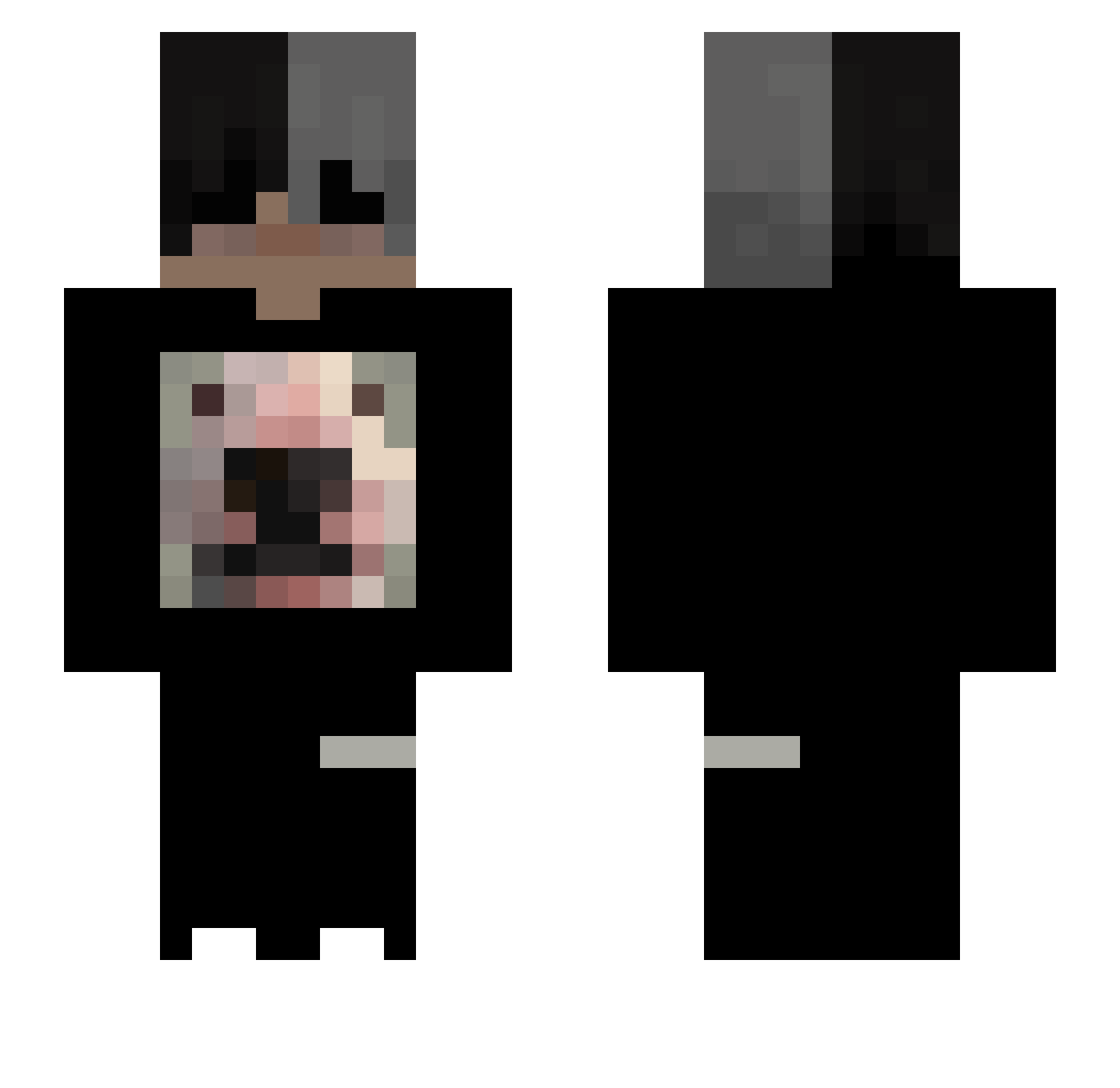 TsukishiMoon Minecraft skin, front and back view