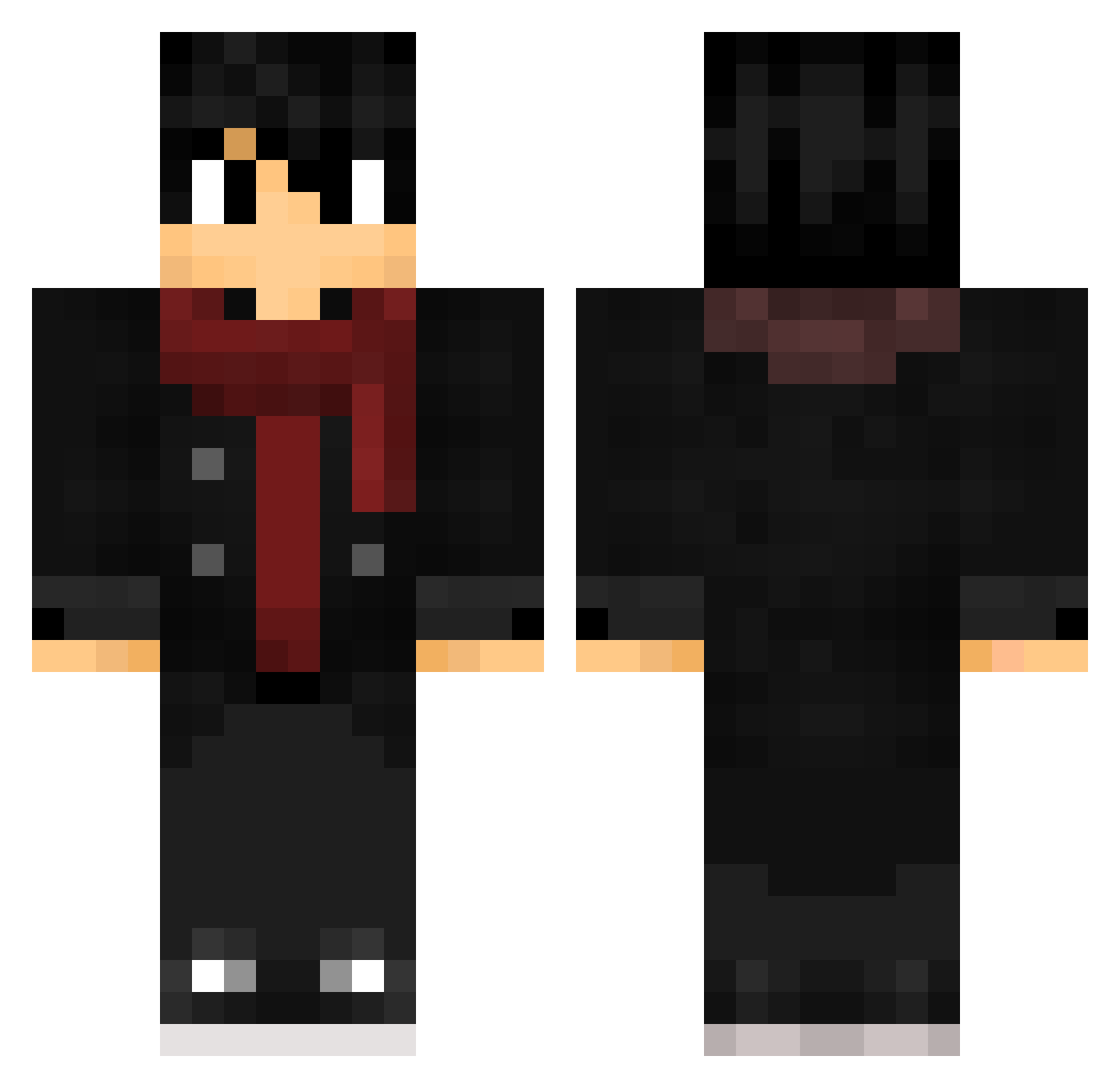 Red911_ Minecraft skin, front and back view