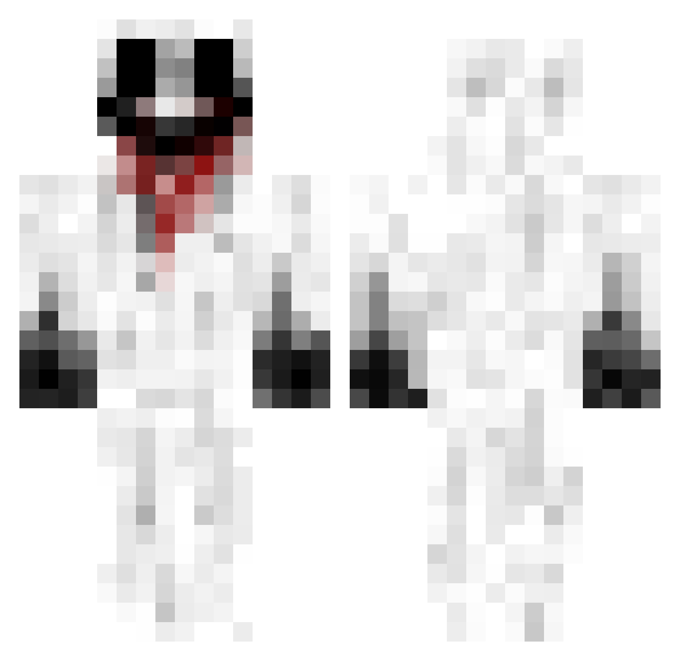 grewox Minecraft skin, front and back view