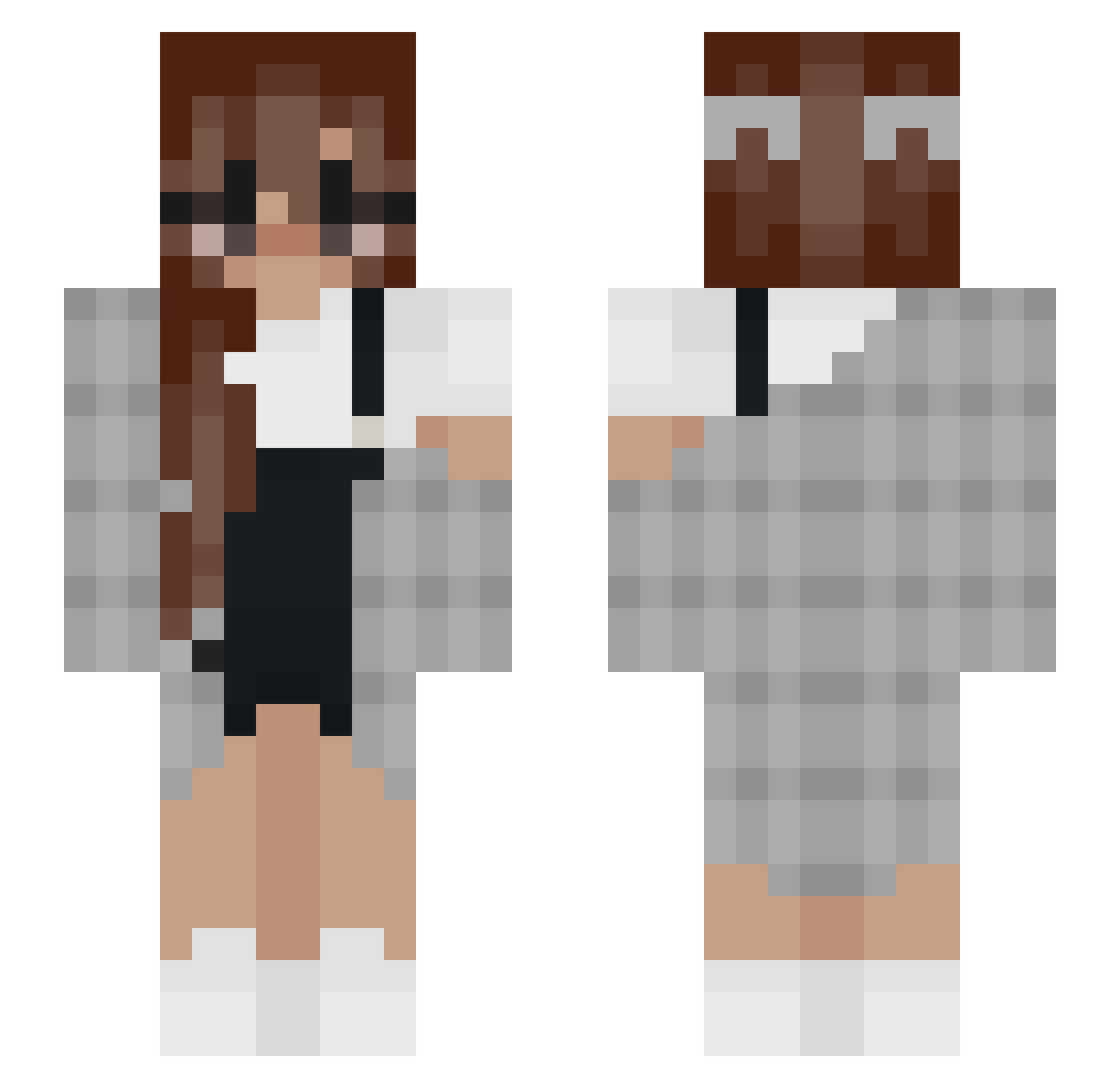 Fusafez Minecraft skin, front and back view