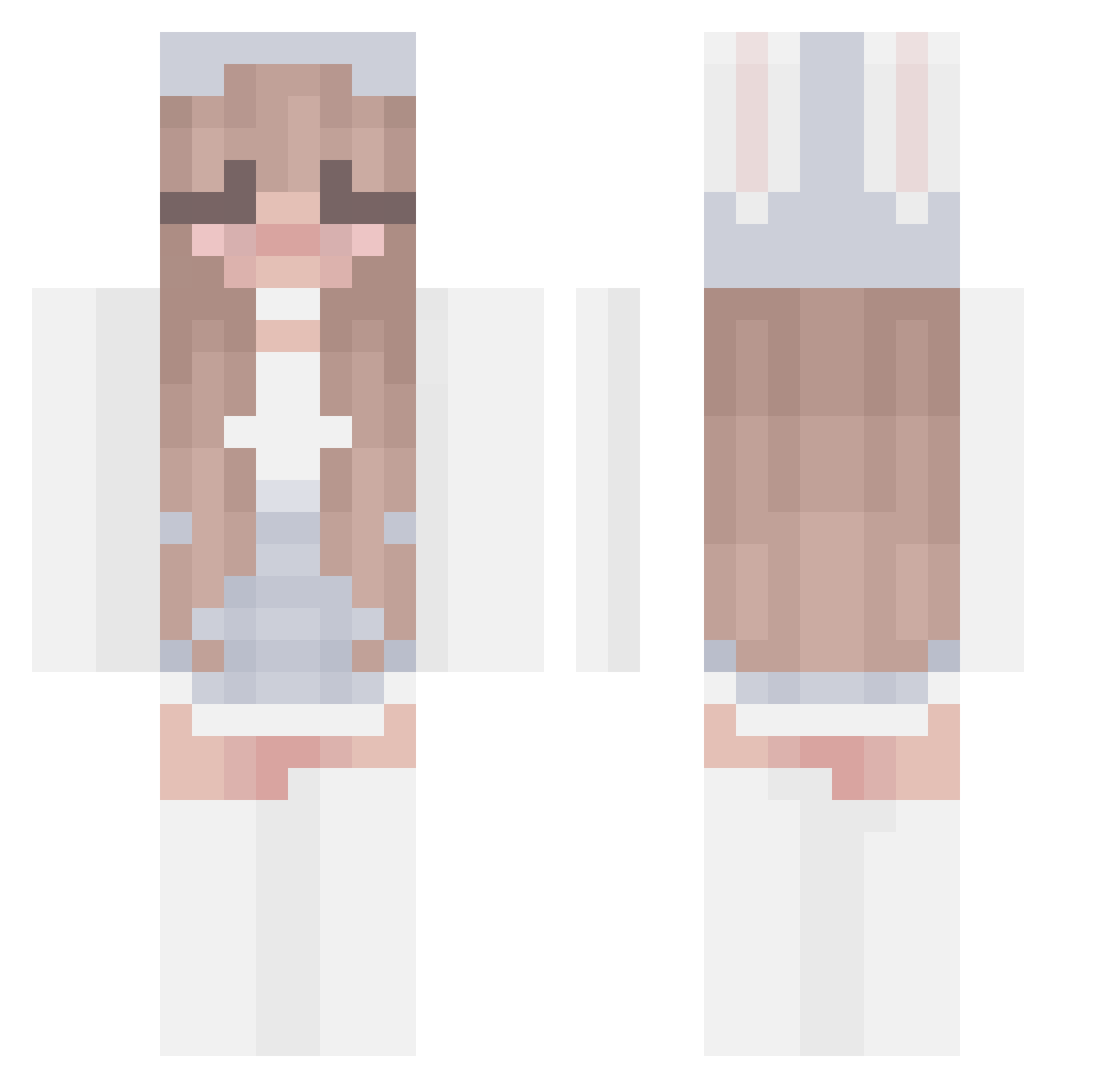 xanimerae Minecraft skin, front and back view