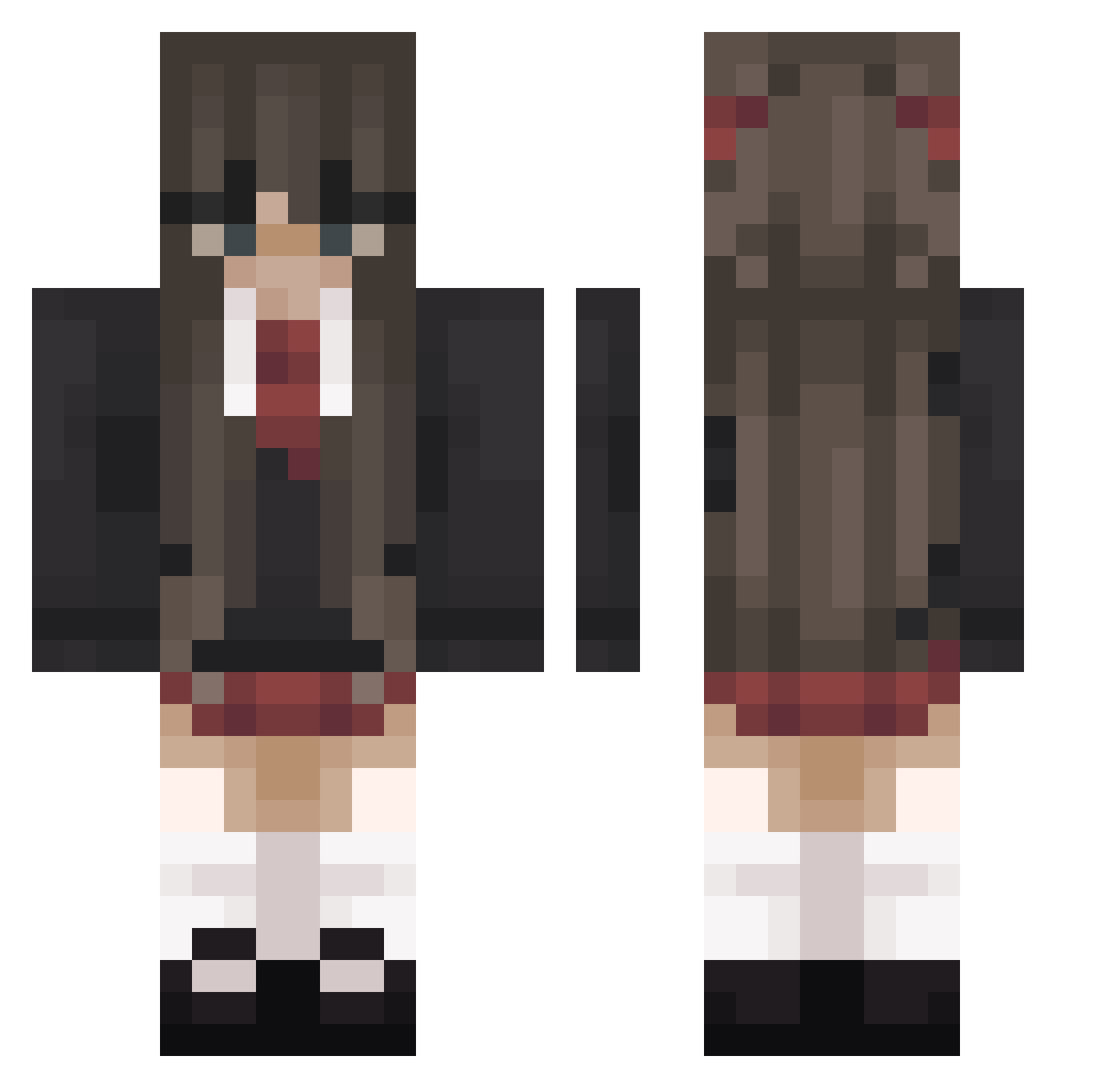 donkusmaximus Minecraft skin, front and back view