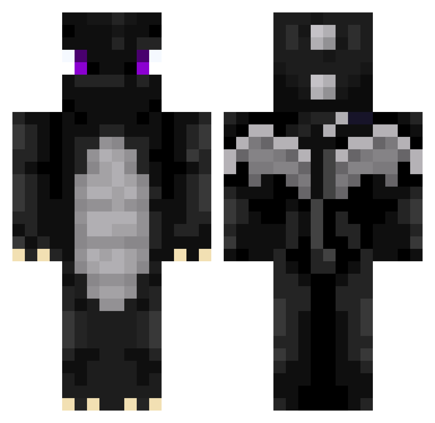 NikThePotato Minecraft skin, front and back view