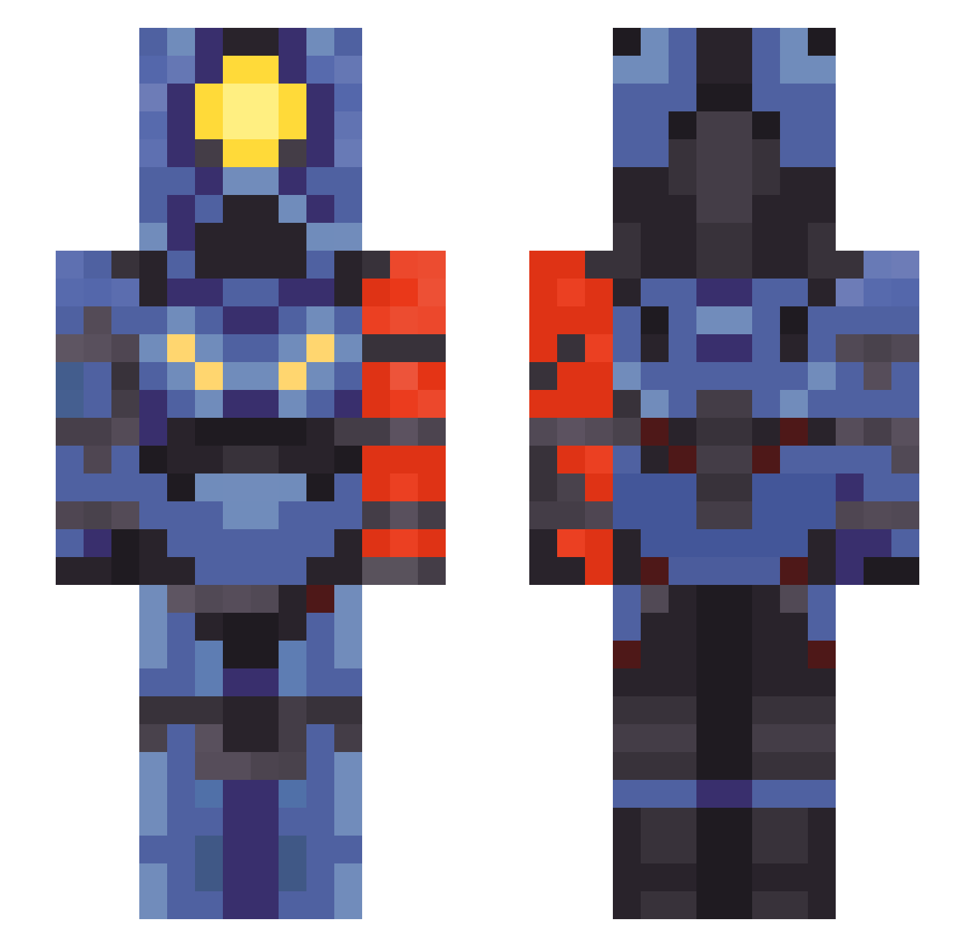 flatlander_ Minecraft skin, front and back view