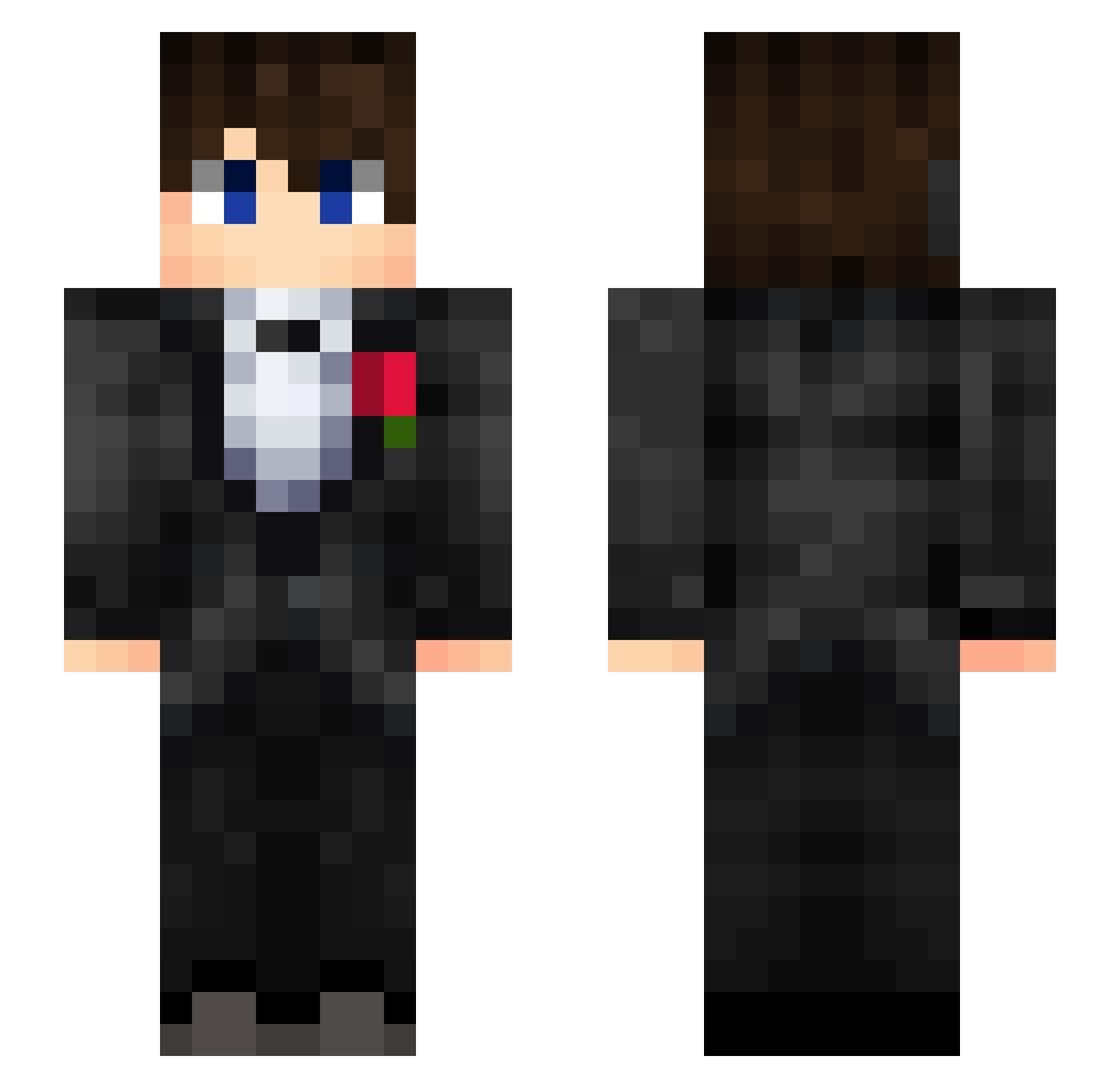 Malyszzz Minecraft skin, front and back view