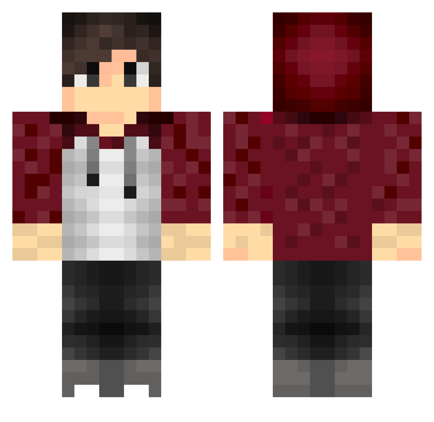 ItsMeIcebear4 Minecraft skin, front and back view