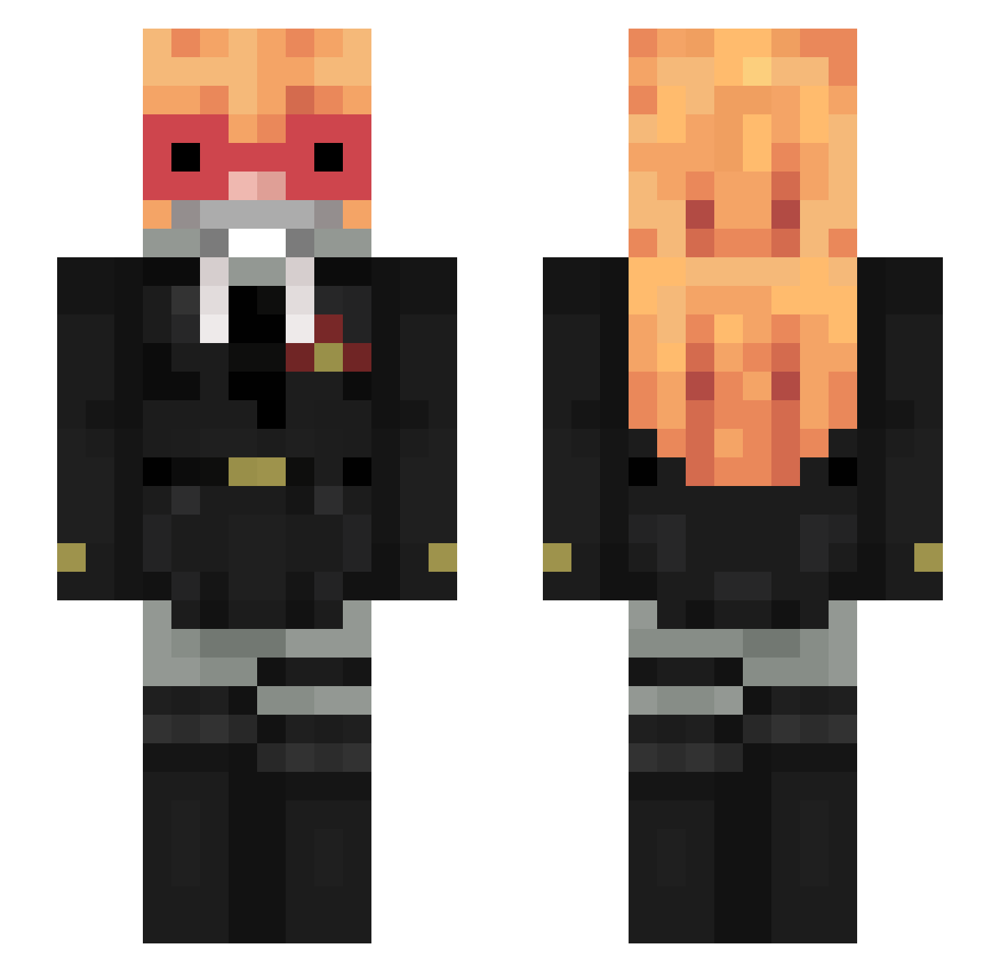 R4rina Minecraft skin, front and back view