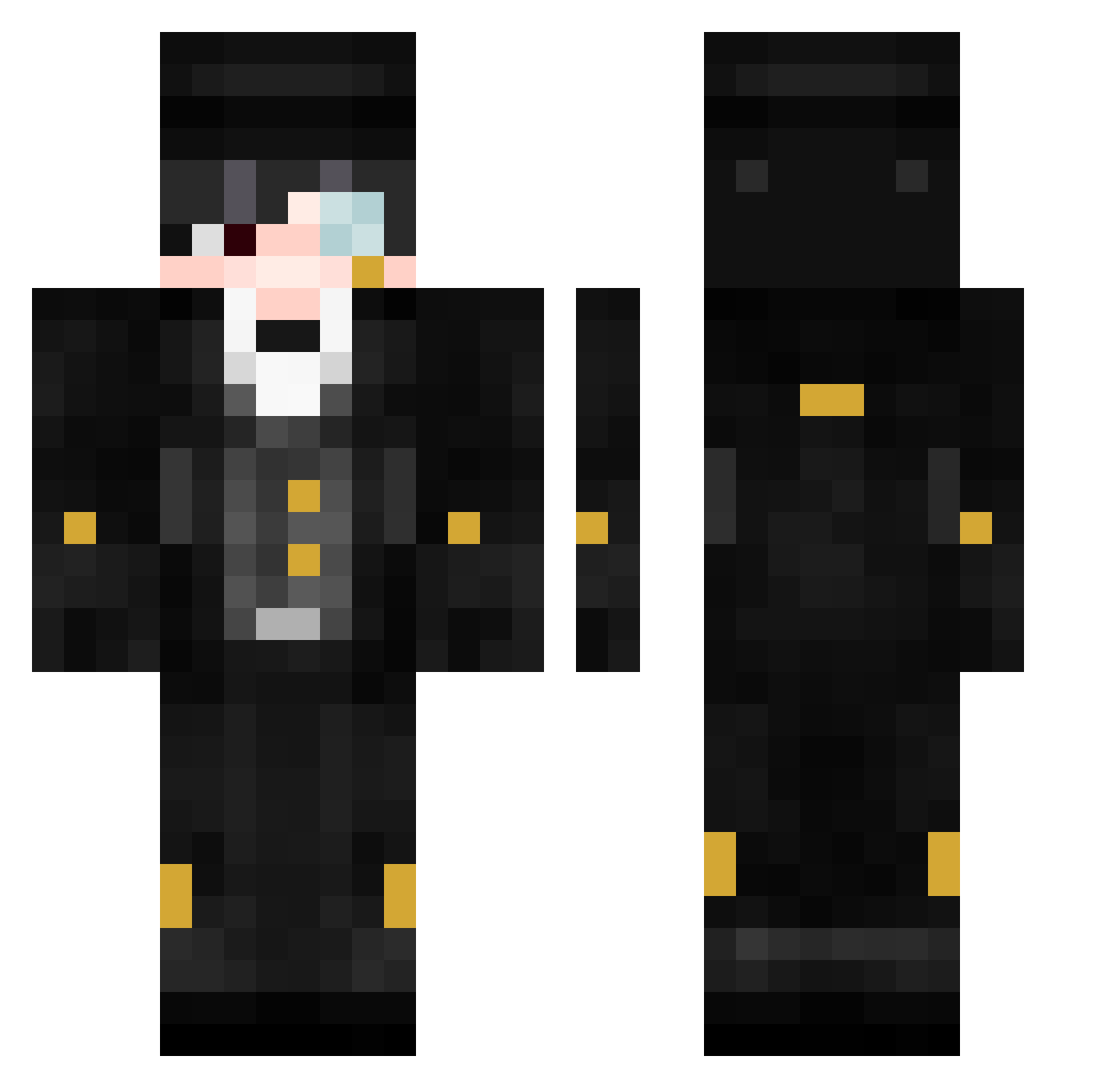 Licyth Minecraft skin, front and back view