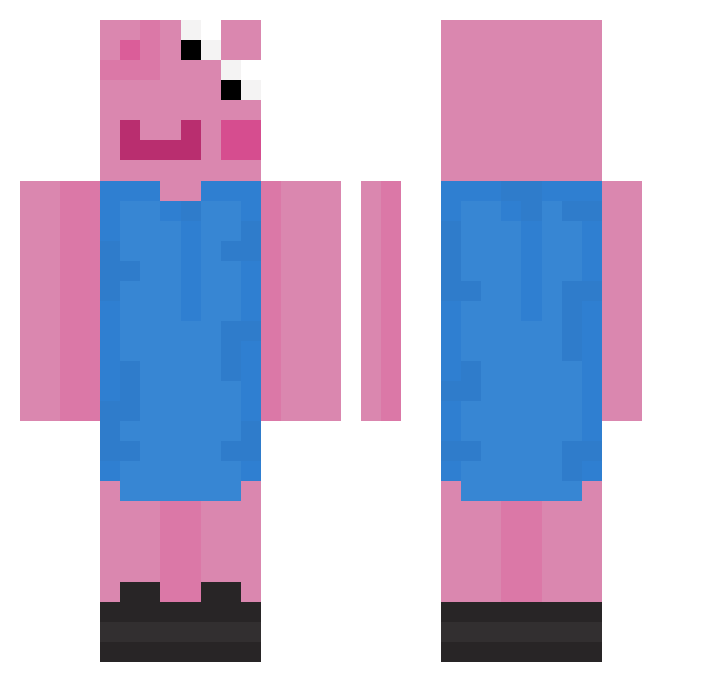 pvzproduccions Minecraft skin, front and back view