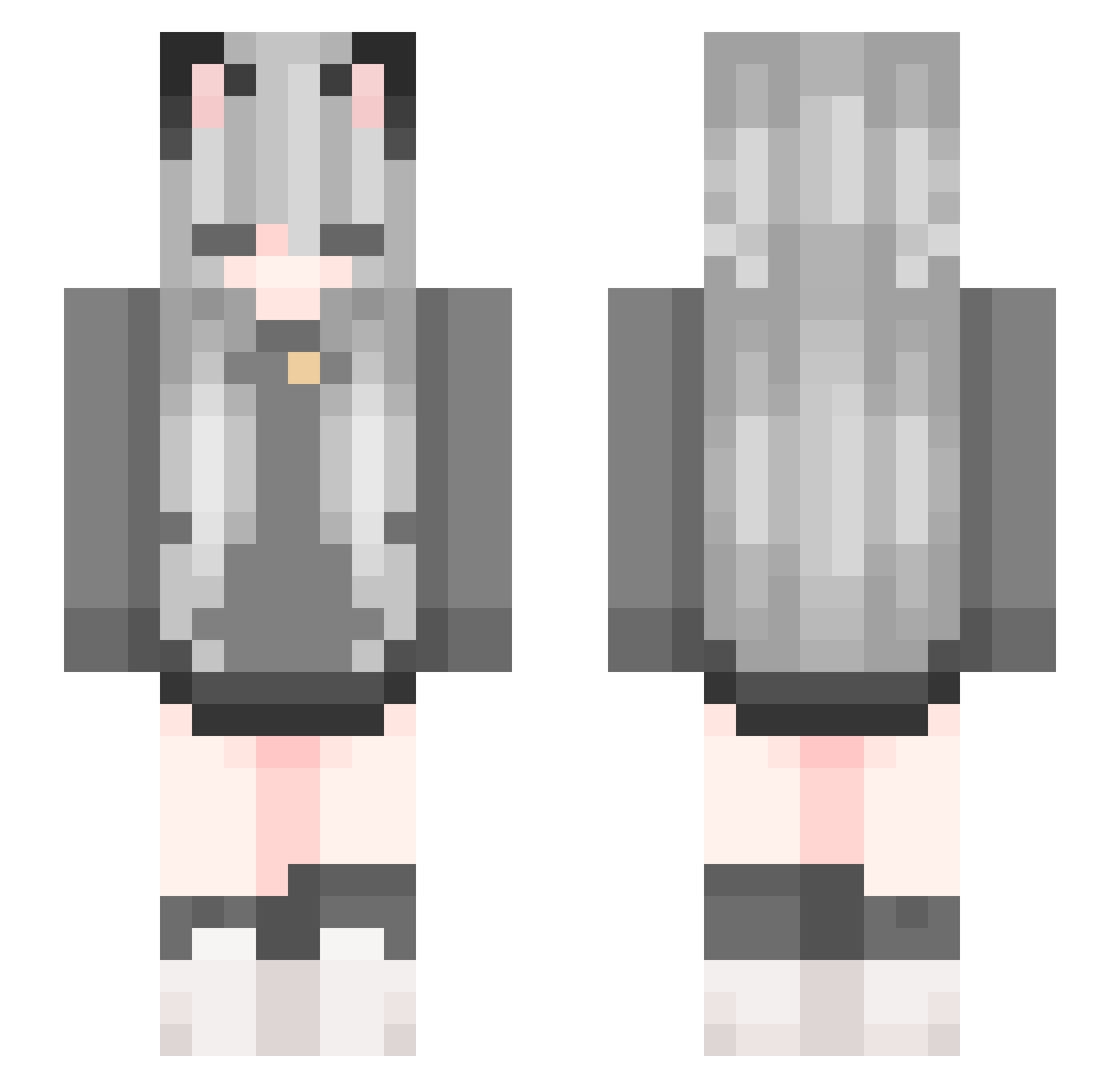 woahdizzy Minecraft skin, front and back view