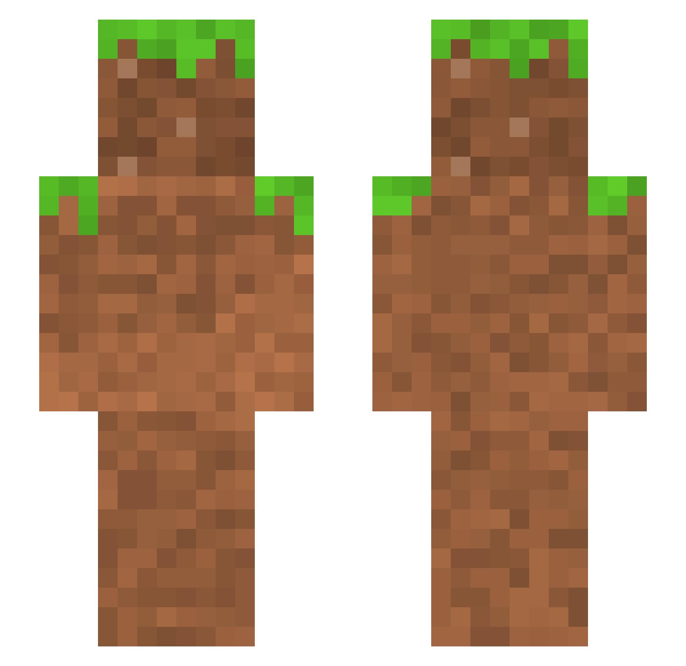 wavezs Minecraft skin, front and back view