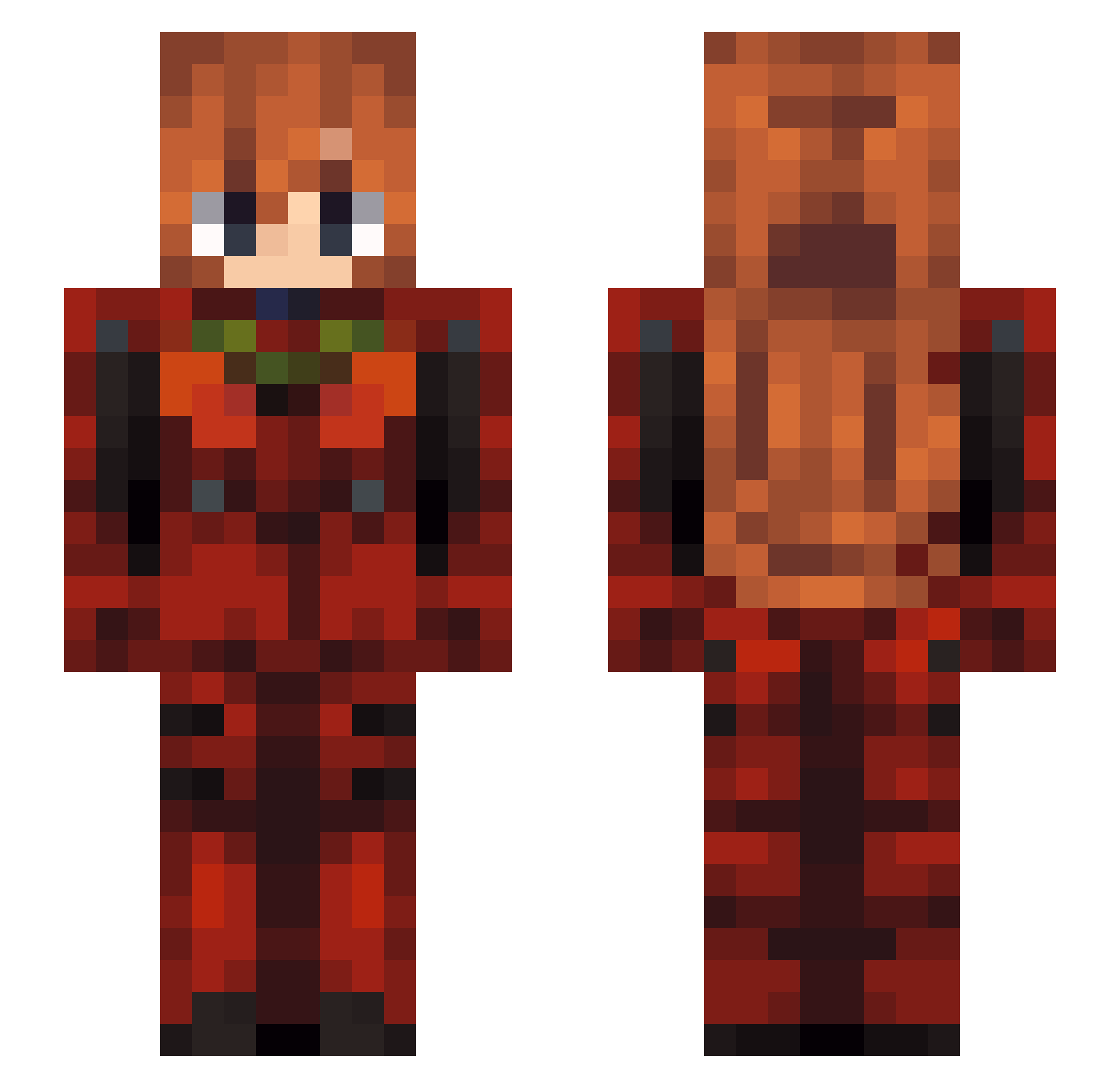 Sepris Minecraft skin, front and back view
