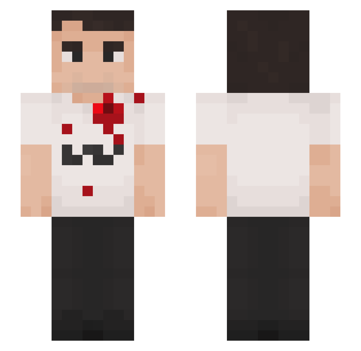 bitingchomping Minecraft skin, front and back view