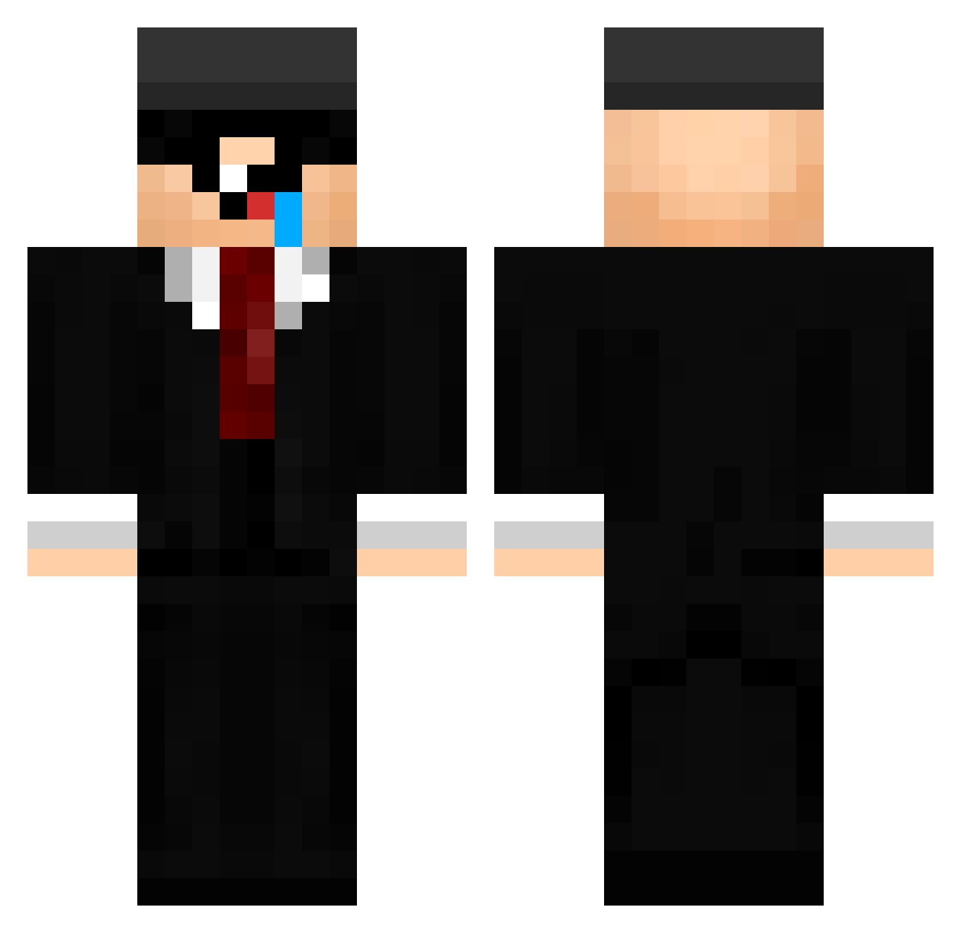 PizzaMan_MC Minecraft skin, front and back view