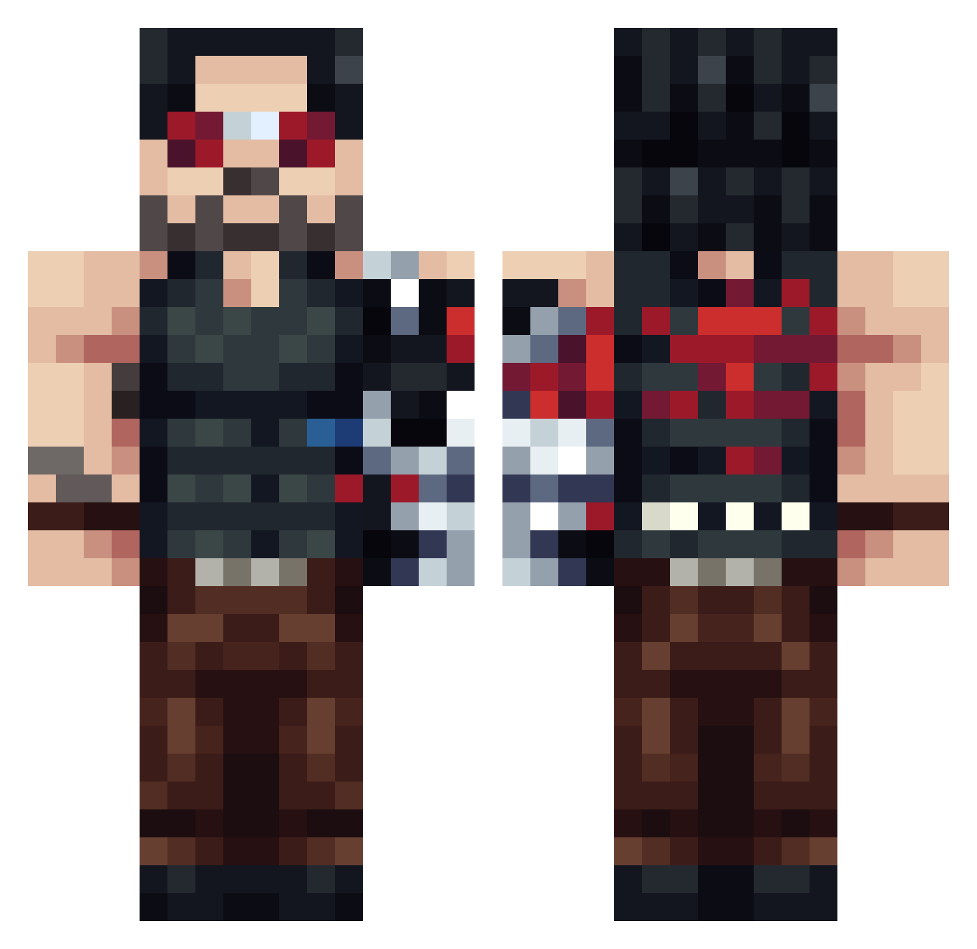 glaubs Minecraft skin, front and back view