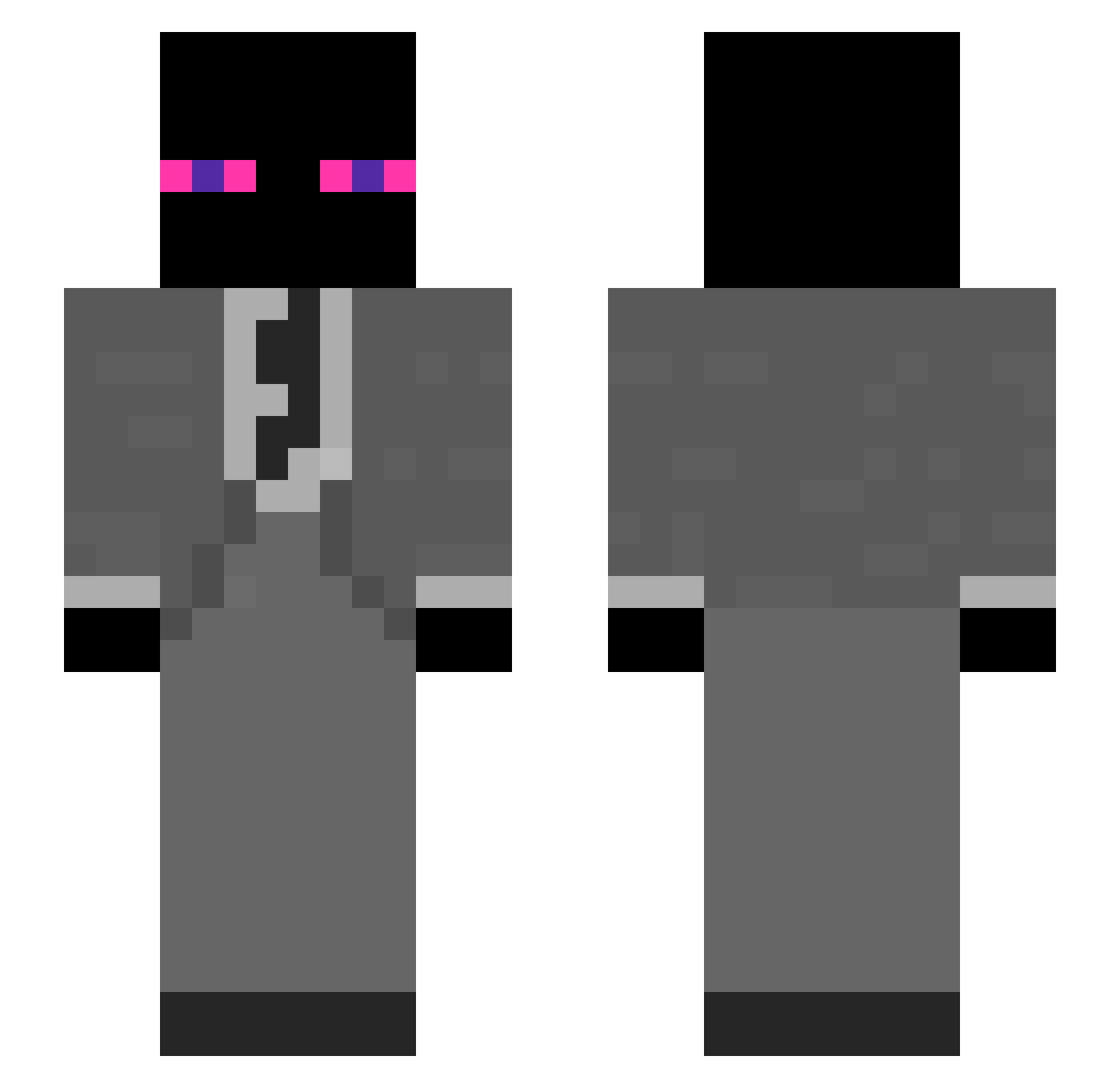 TosDin Minecraft skin, front and back view