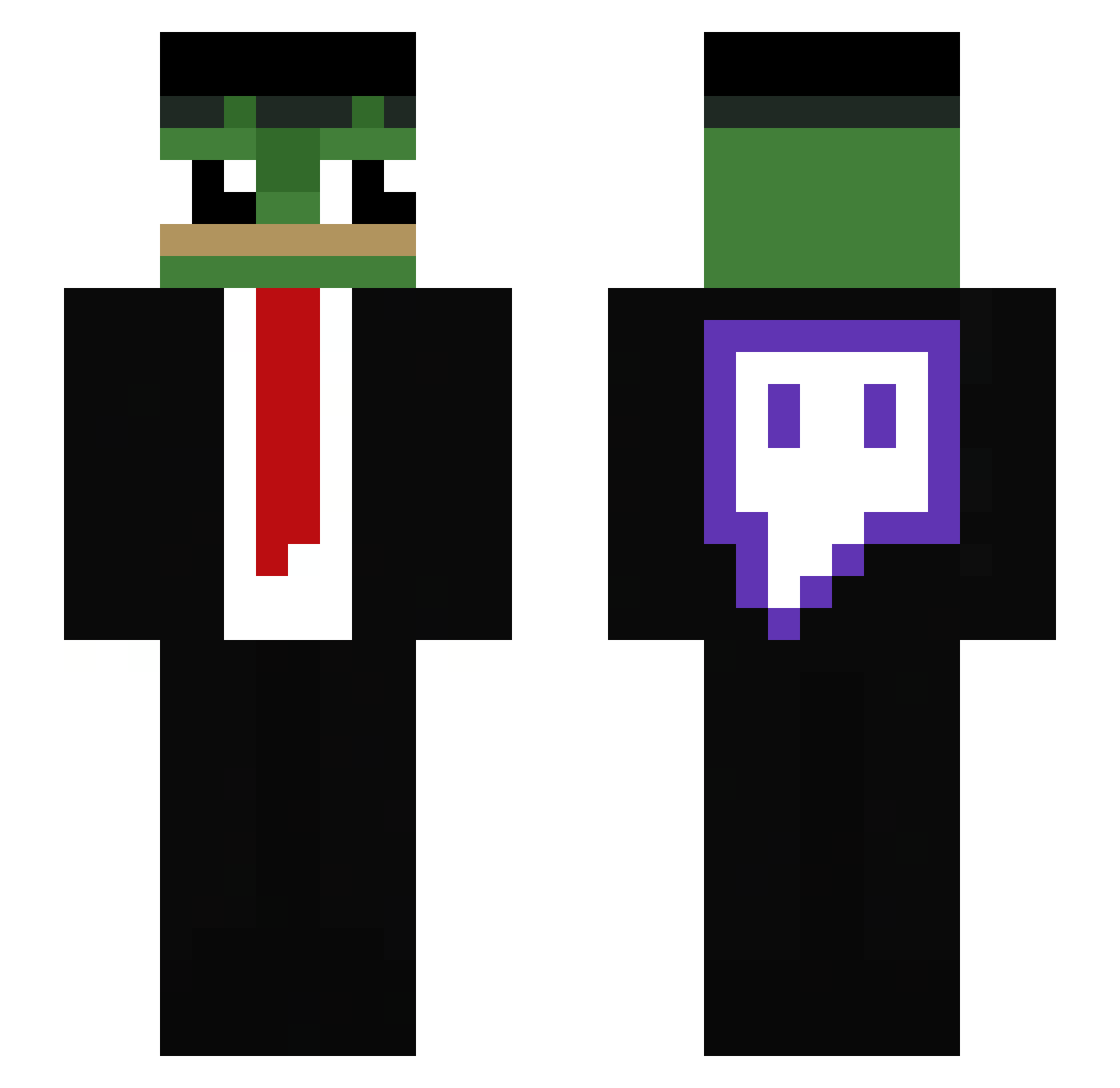 CashKhonshu Minecraft skin, front and back view