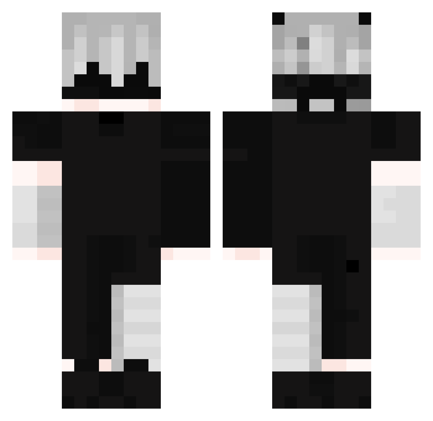 Zeythox Minecraft skin, front and back view