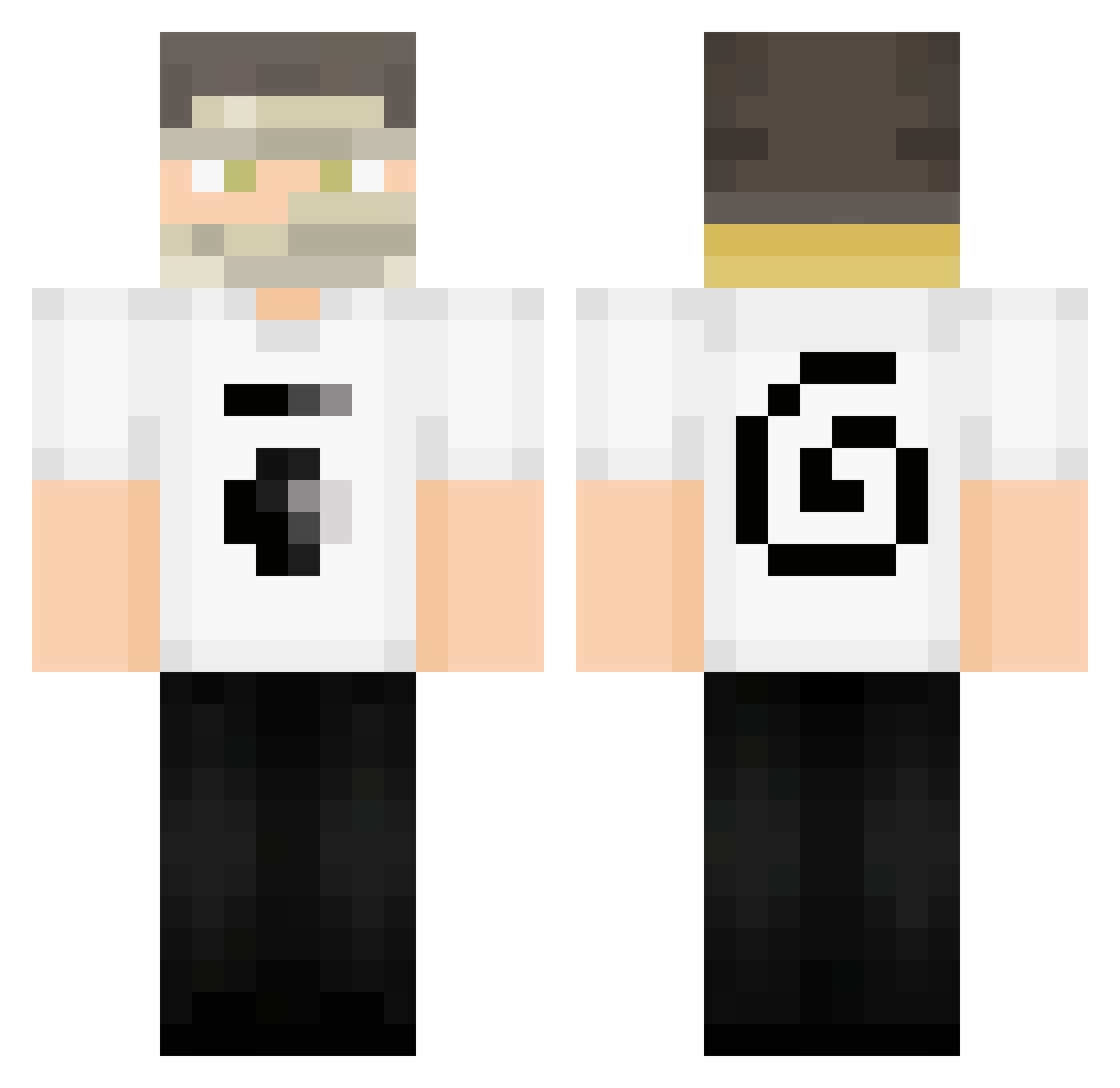 venvans Minecraft skin, front and back view