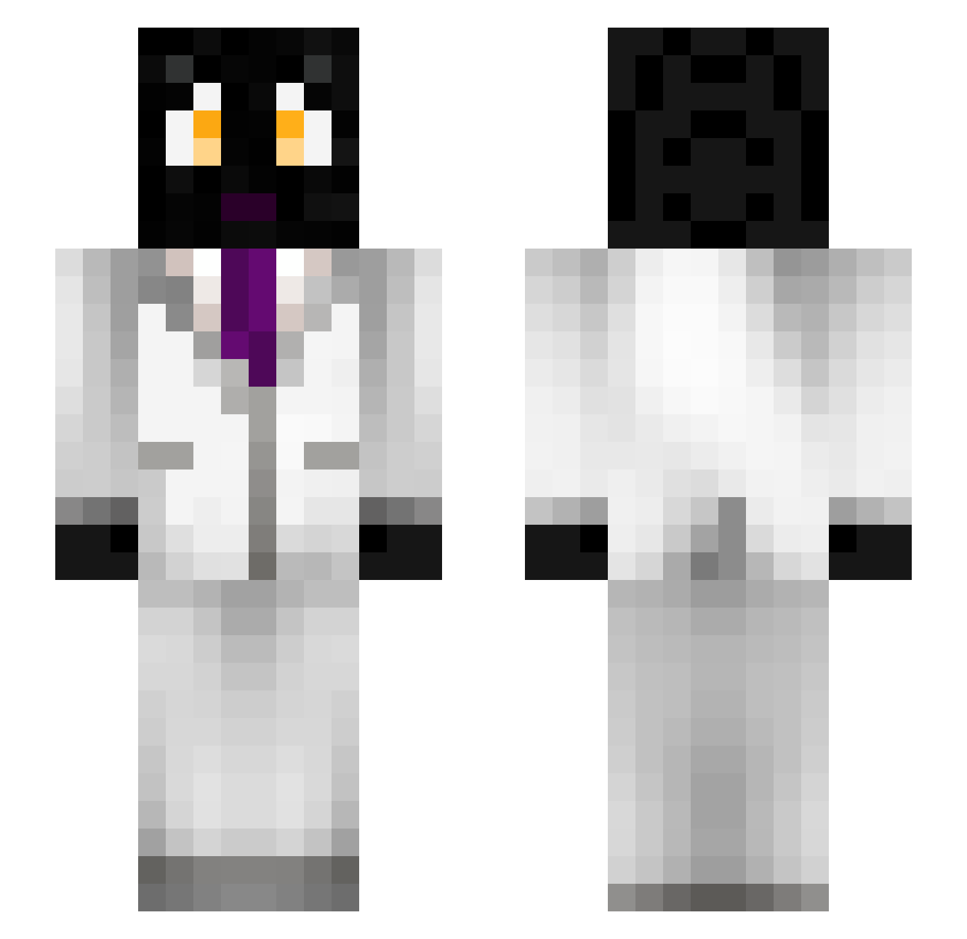 The_Maverick_X Minecraft skin, front and back view