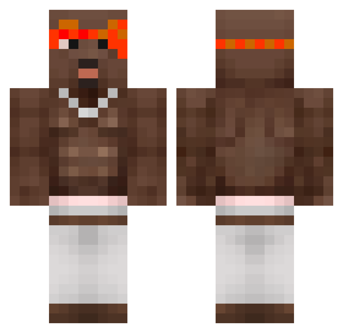 disagree Minecraft skin, front and back view