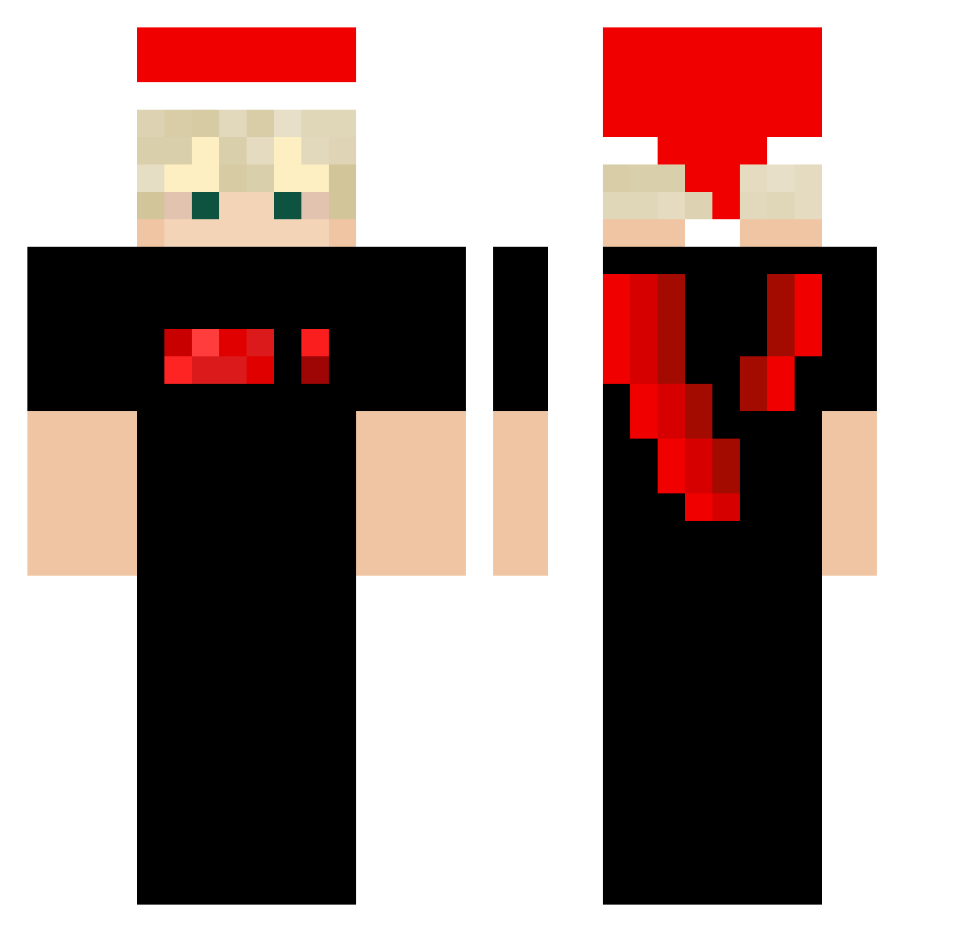 speezar Minecraft skin, front and back view