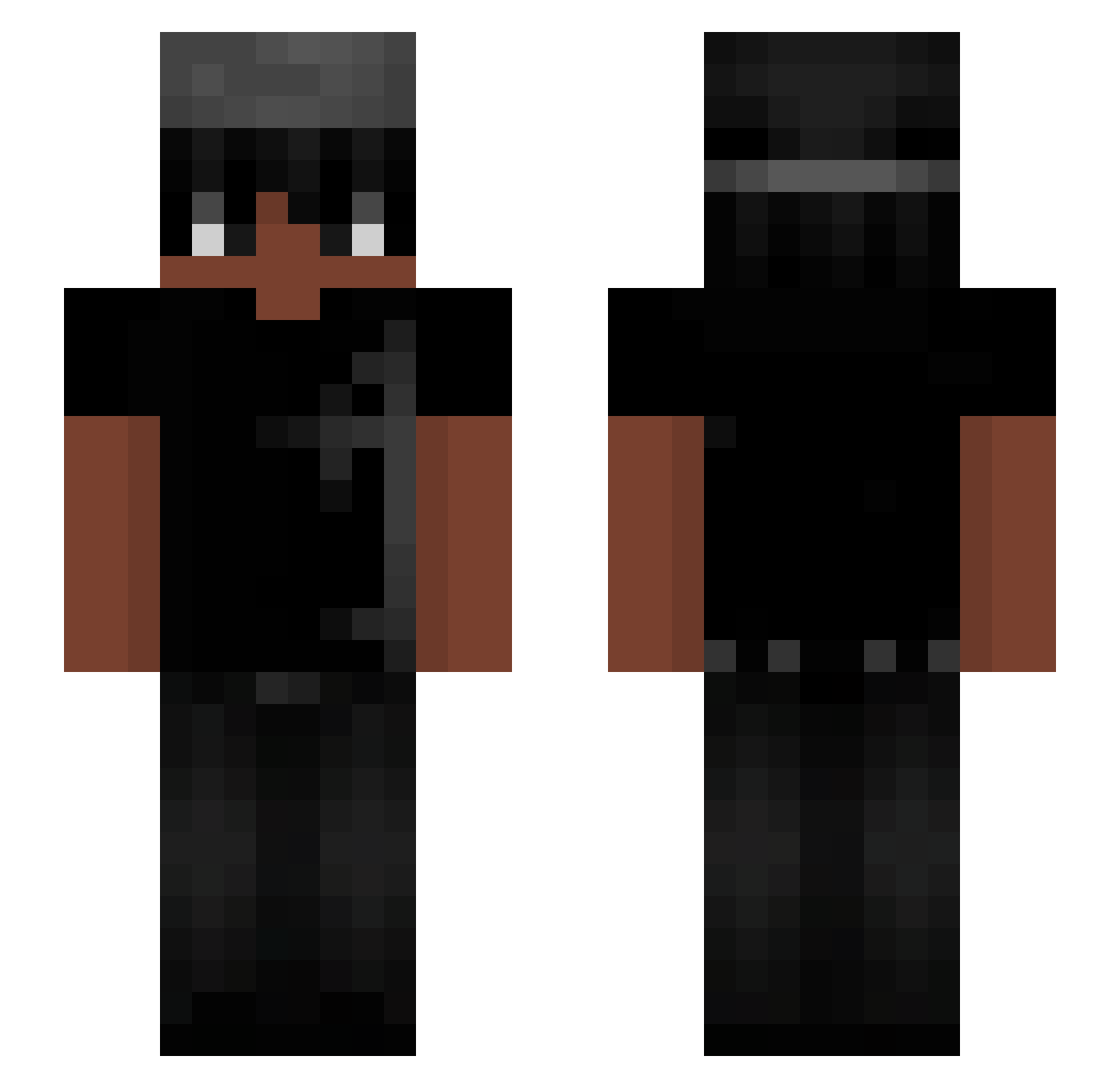 Sxntanaa Minecraft skin, front and back view