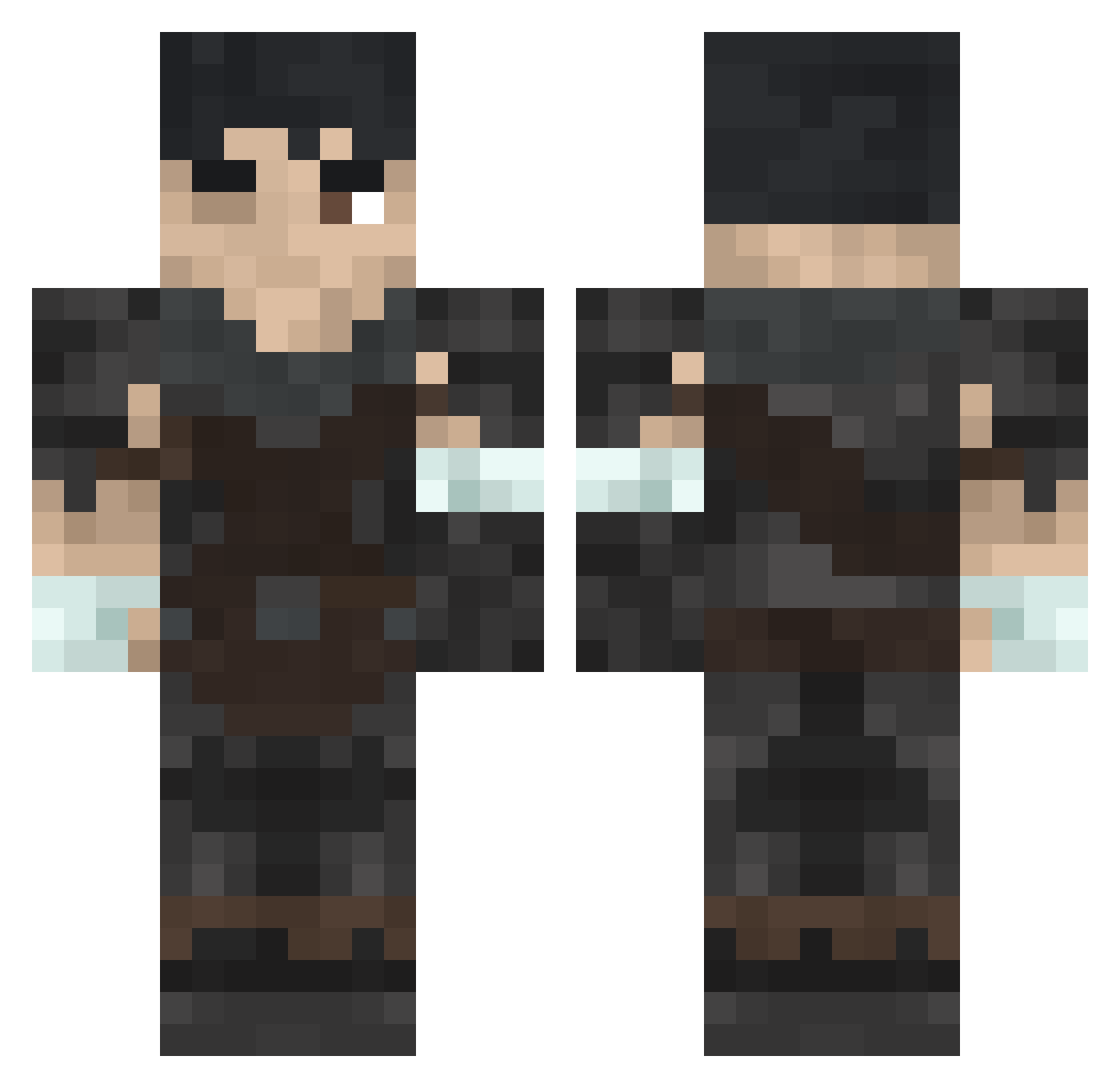 Mattron_ Minecraft skin, front and back view