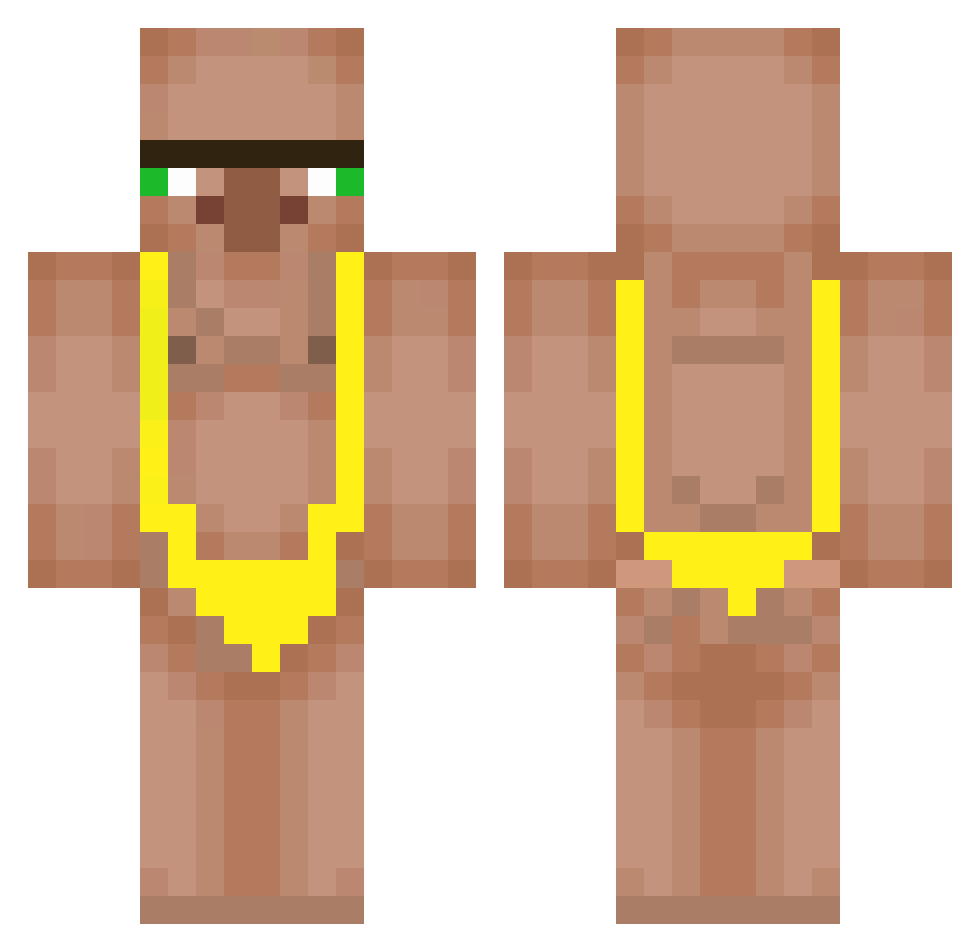 M1STY25 Minecraft skin, front and back view